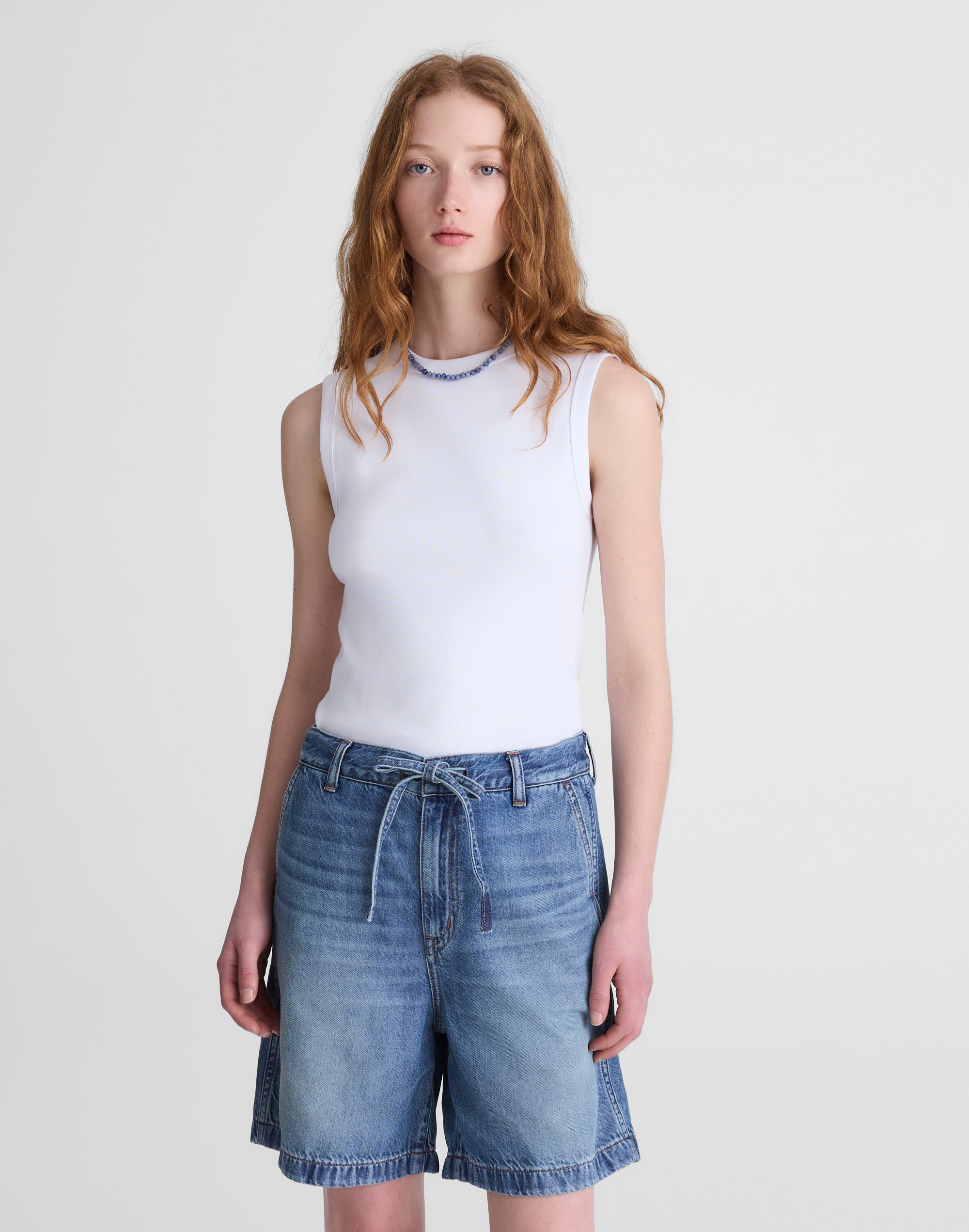 Madewell The Drawstring Short In Blue