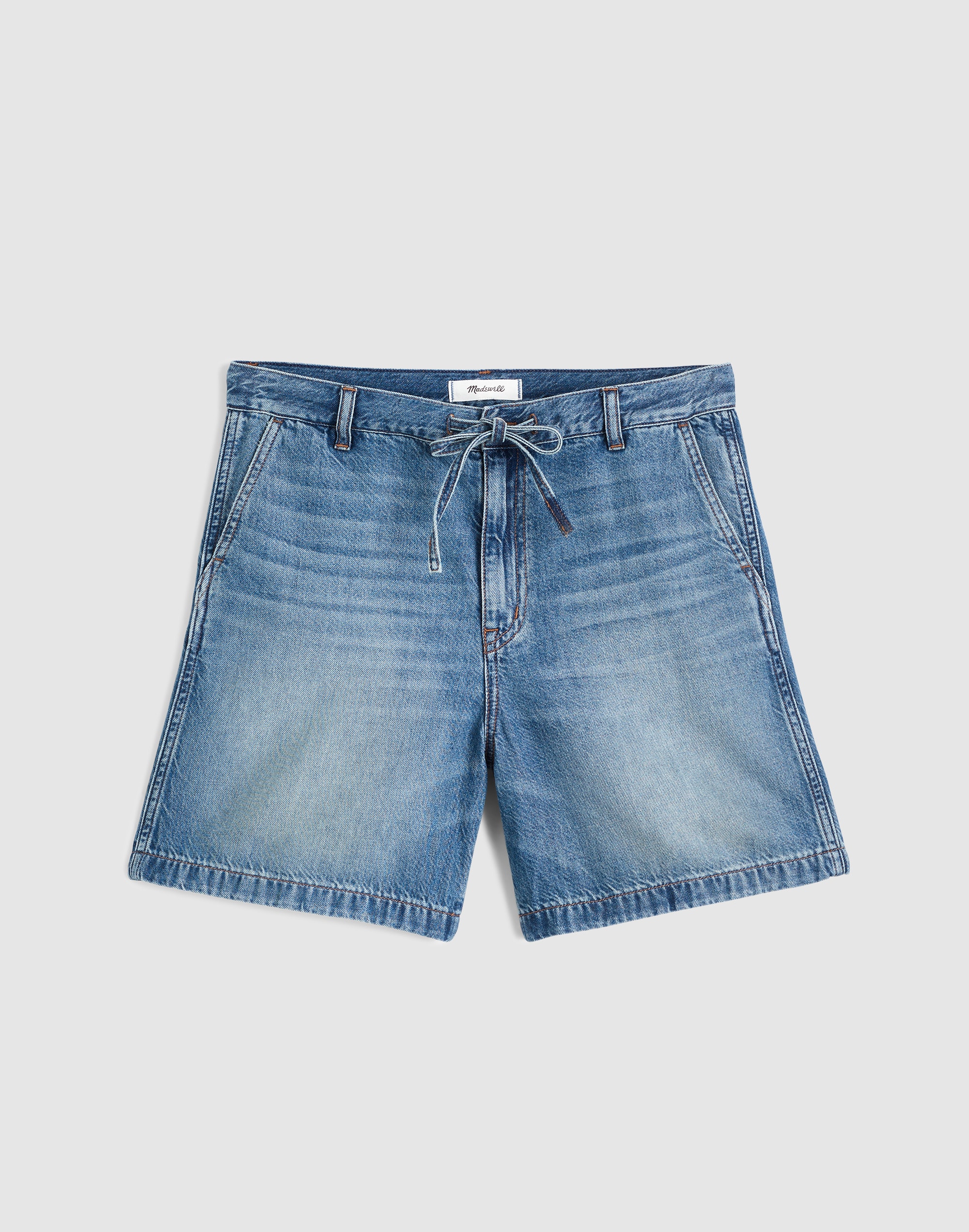 The Drawstring Short in Airy Denim