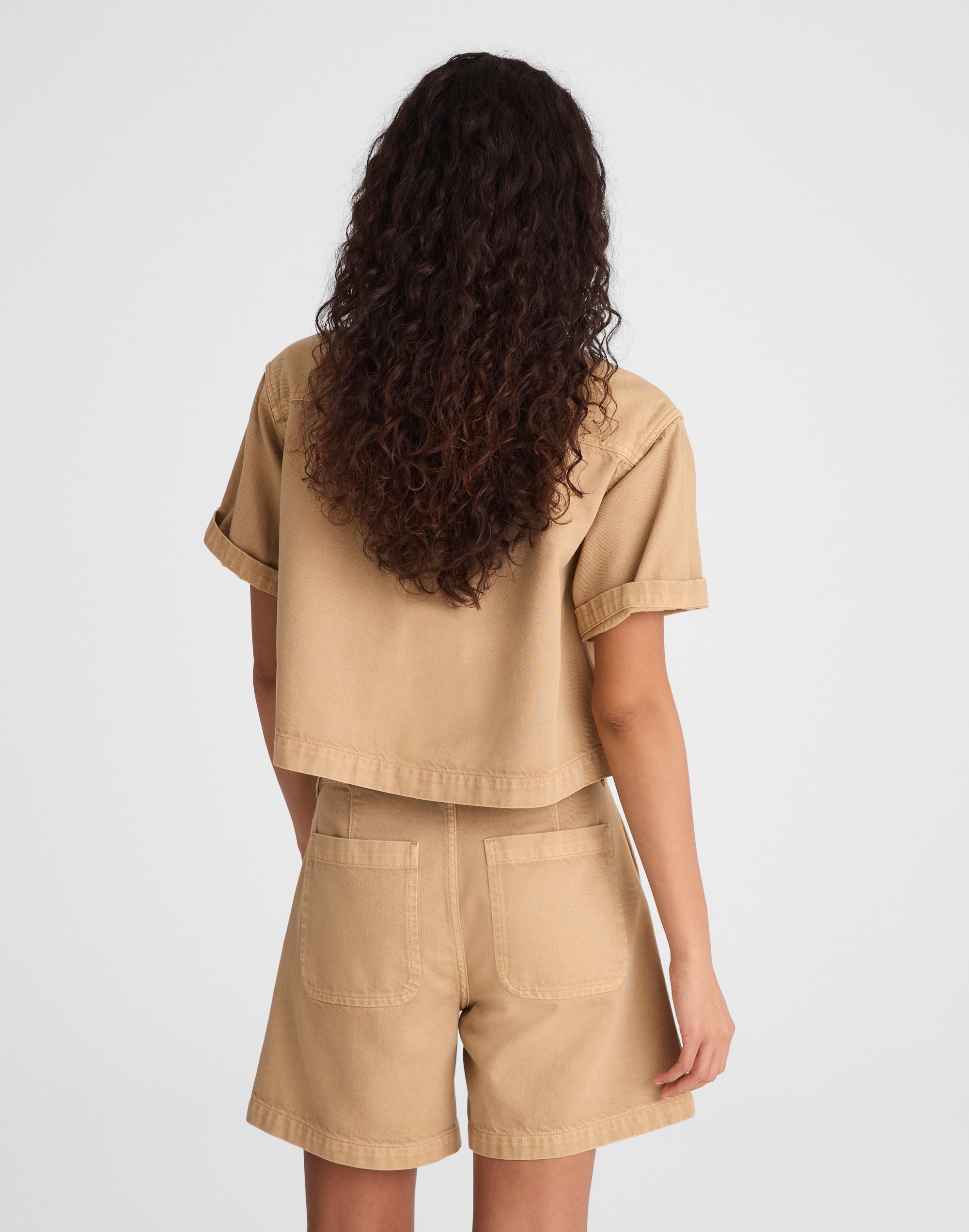 The Drawstring Short in Airy Denim