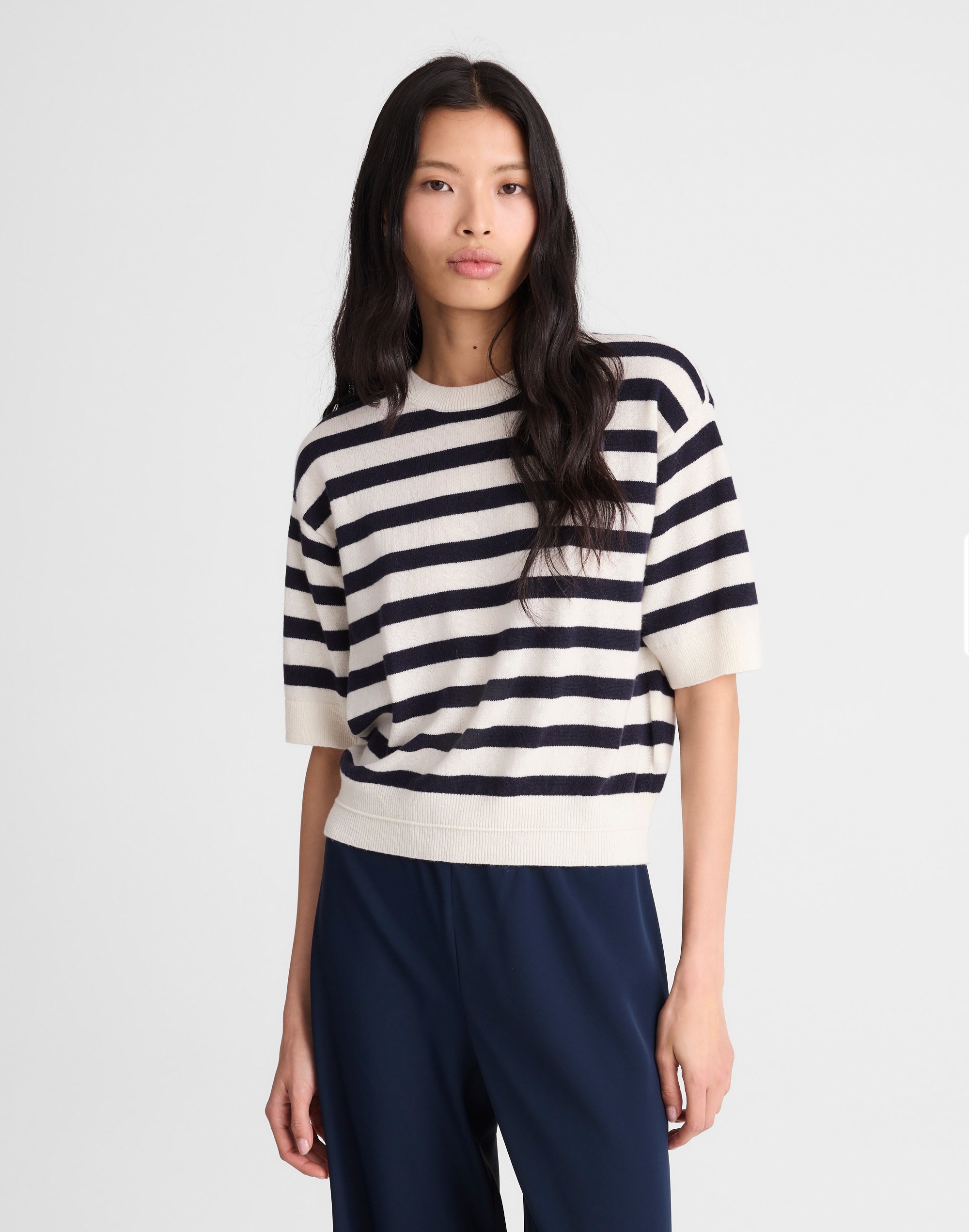 Relaxed Sweater Tee in 100% Cashmere
