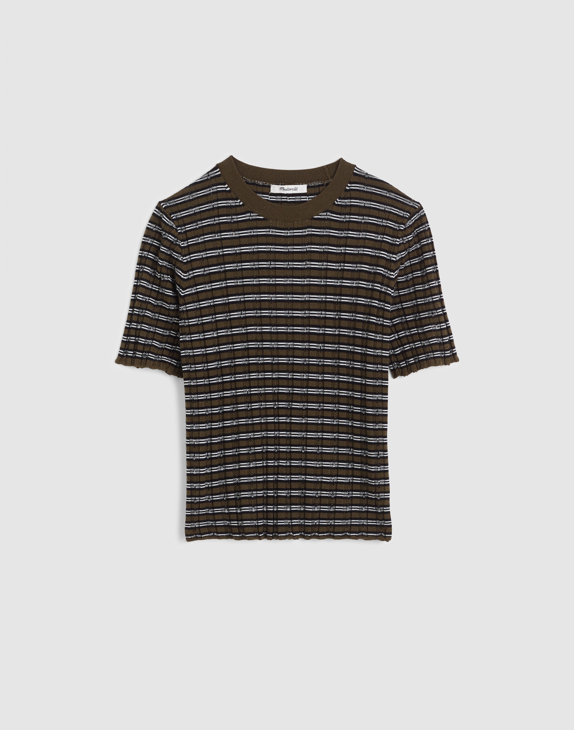 Madewell Crewneck Sweater Tee In Multi