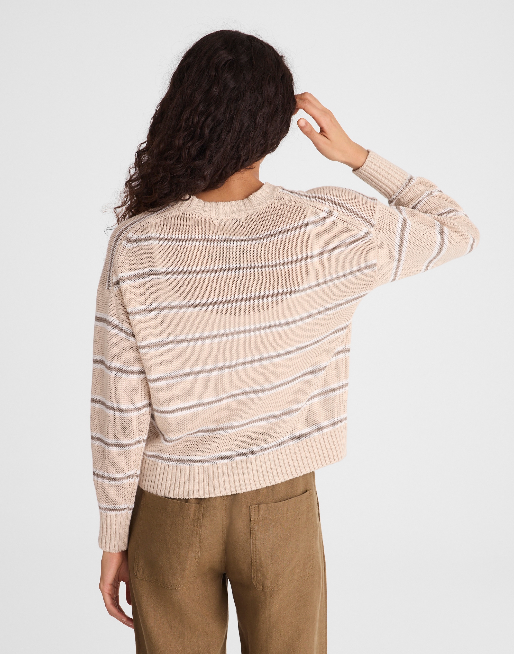Linen Drop-Shoulder Sweater