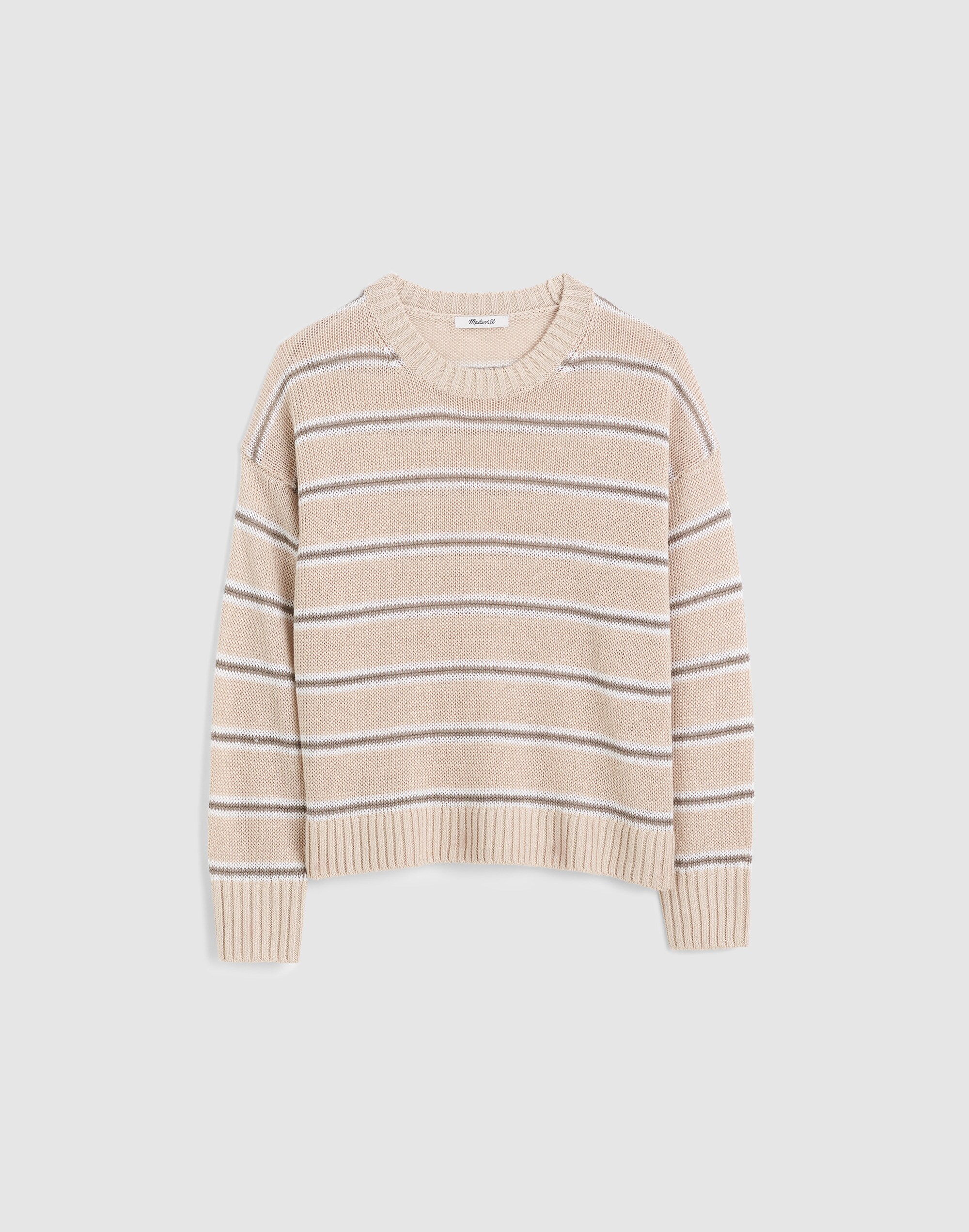 Linen Drop-Shoulder Sweater