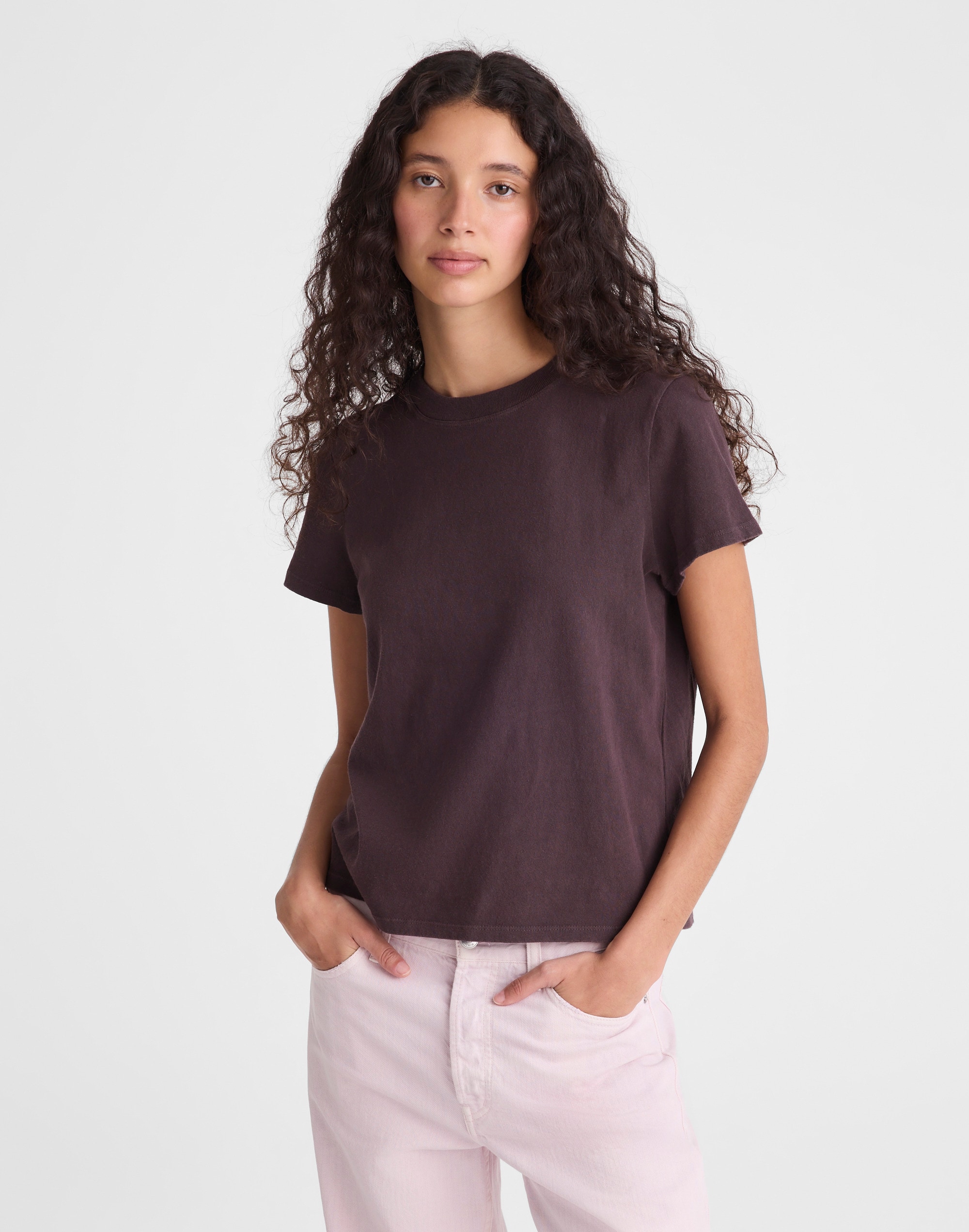 Madewell The Relaxed Tee In Purple