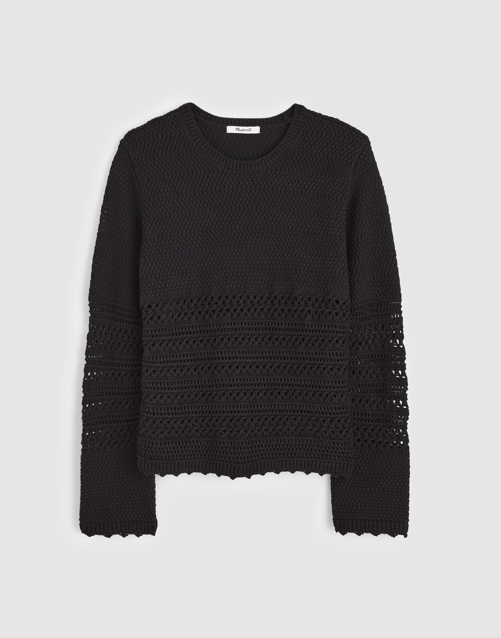 Open-Stitch Sweater in 100% Cotton