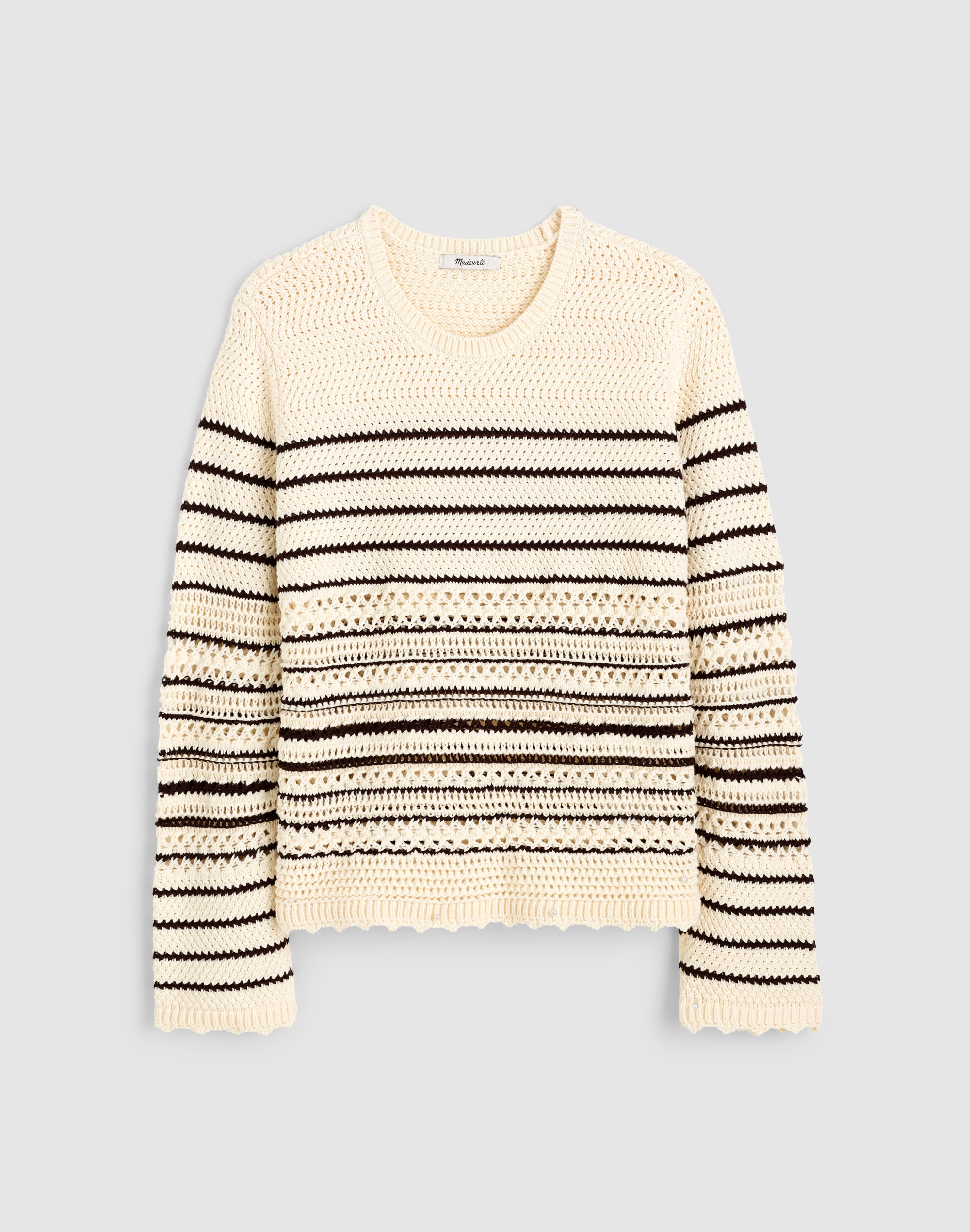 Open-Stitch Sweater in 100% Cotton