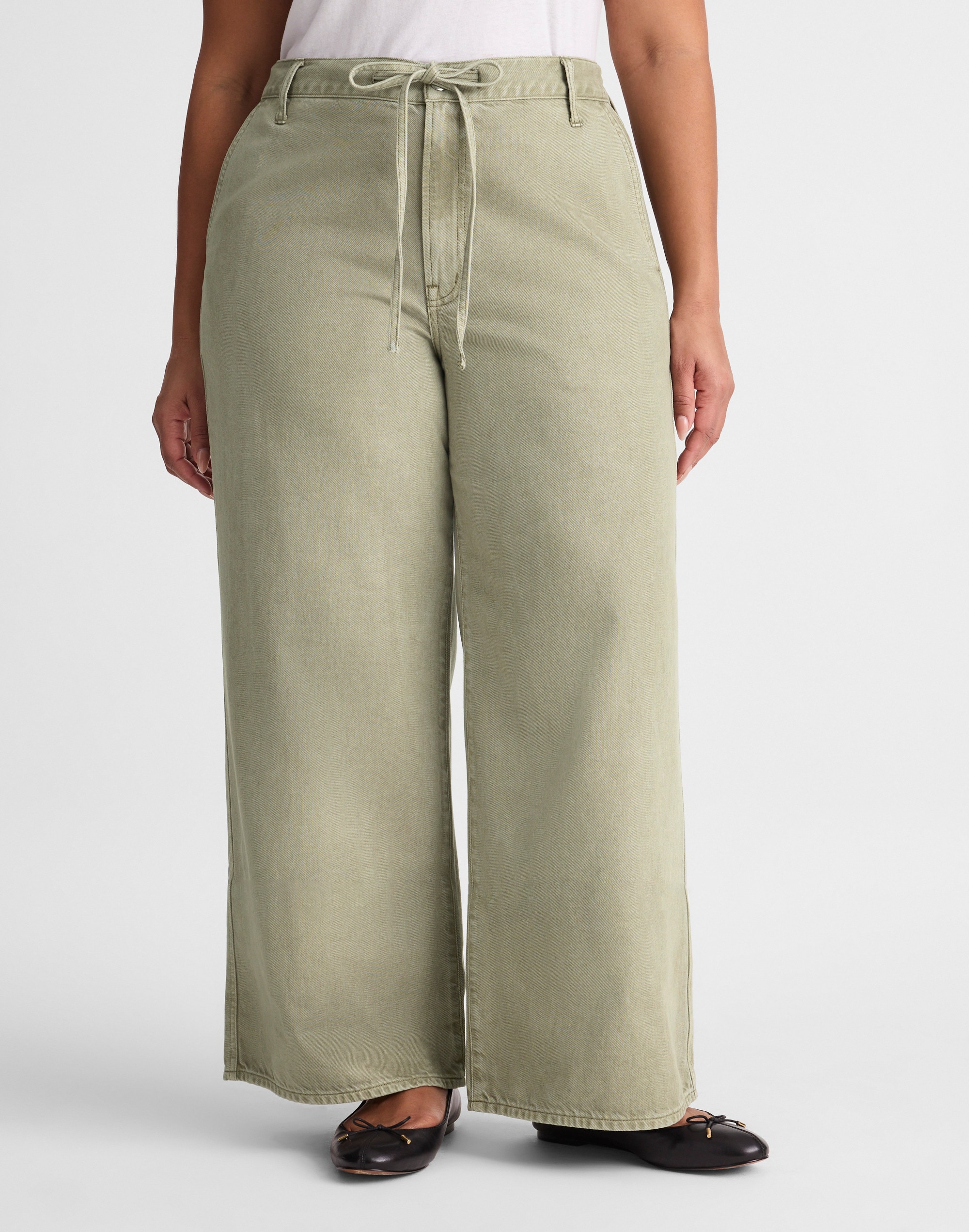The Plus Ultimate Wide-Leg Pant in Airy Denim