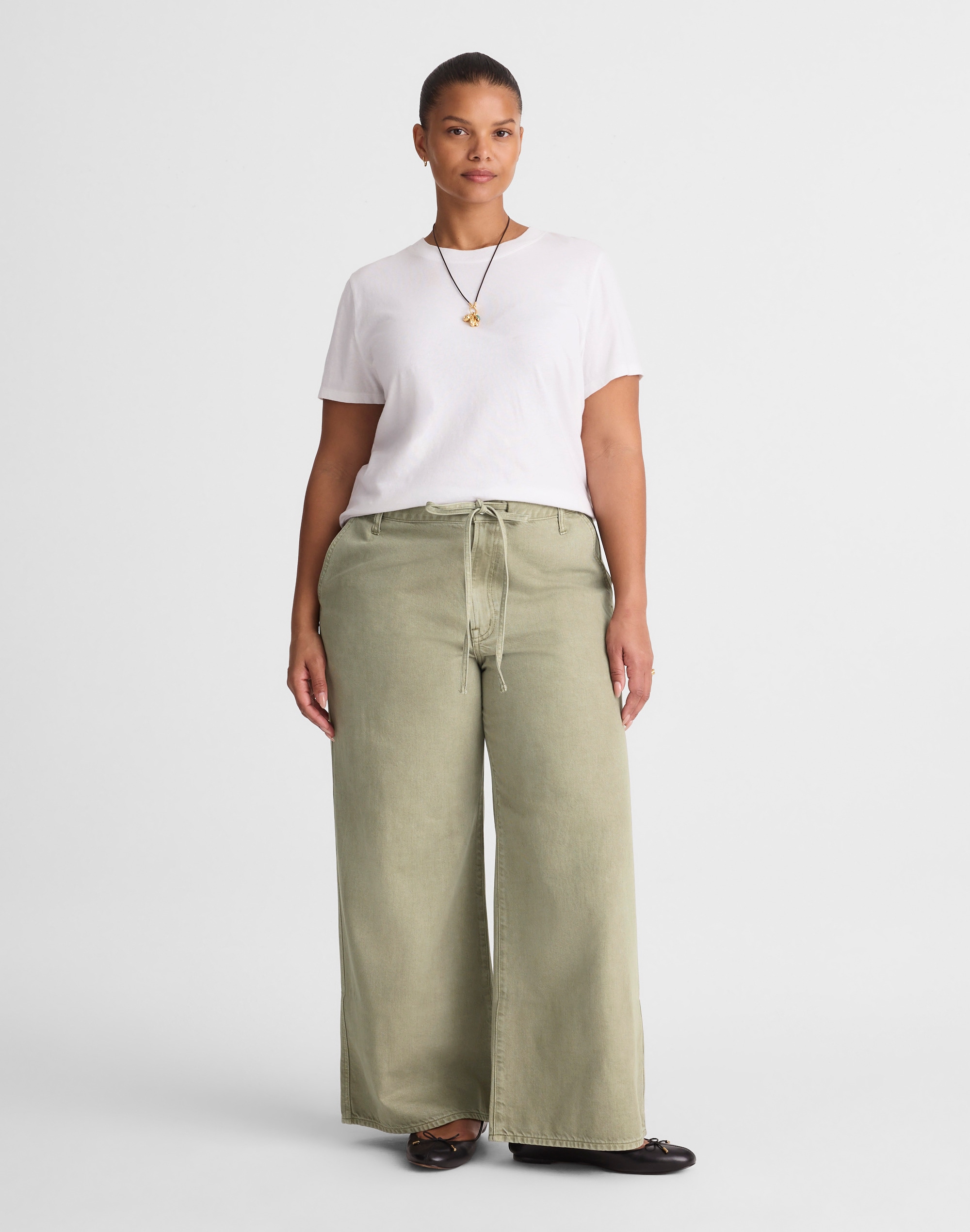 the plus ultimate wide-leg pant in airy denim