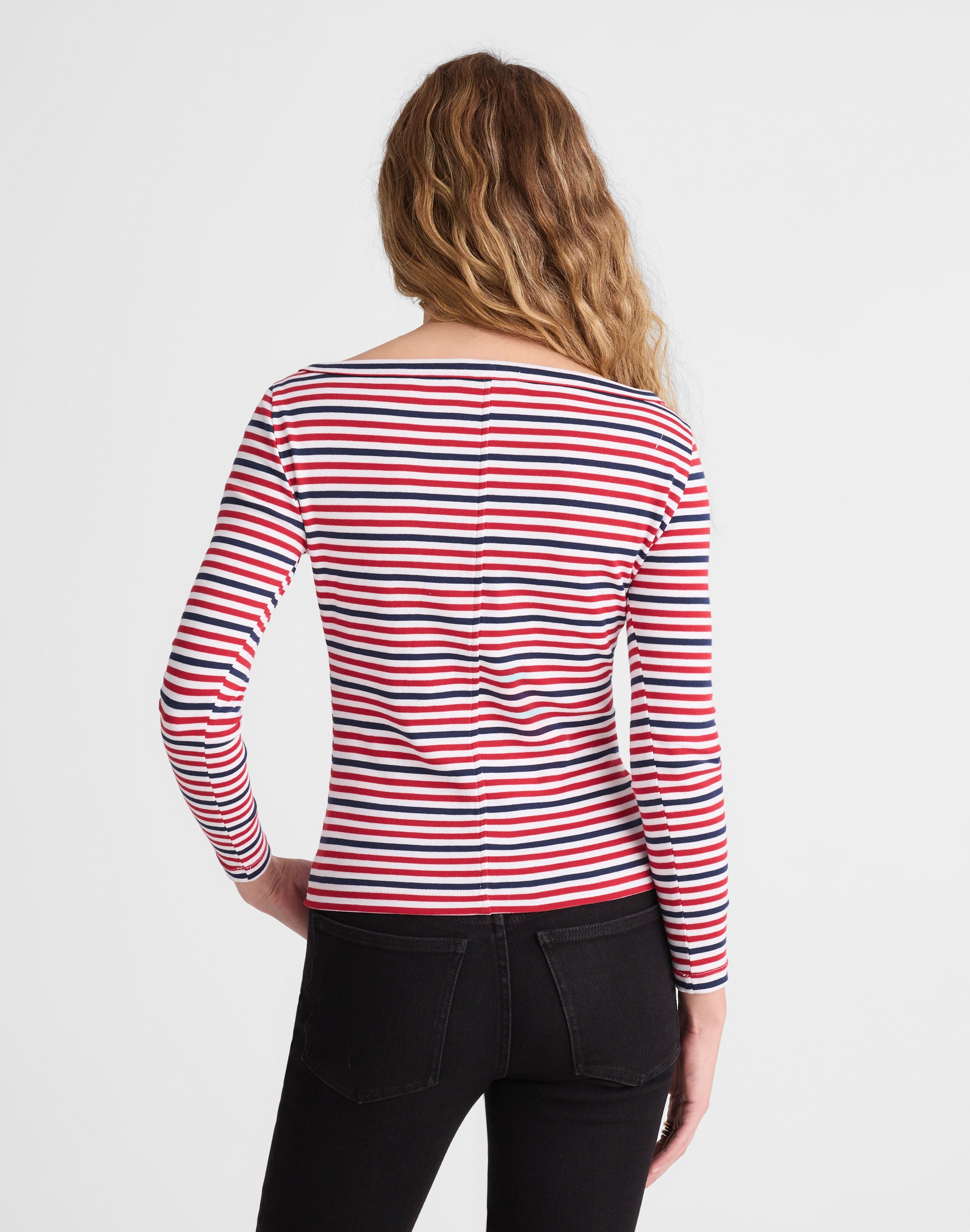 The '90s Boatneck Tee in Compact Cotton