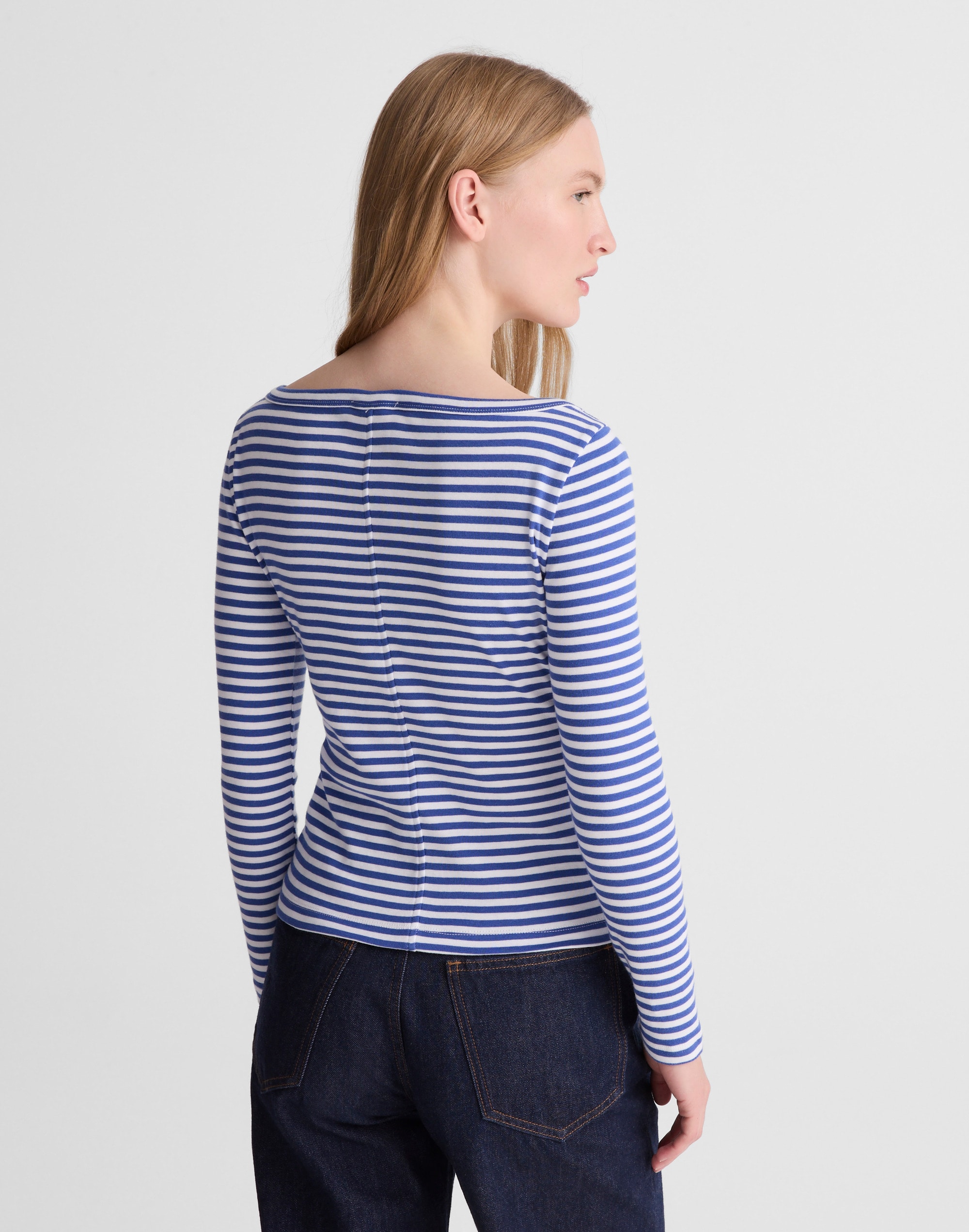 The '90s Boatneck Tee in Compact Cotton