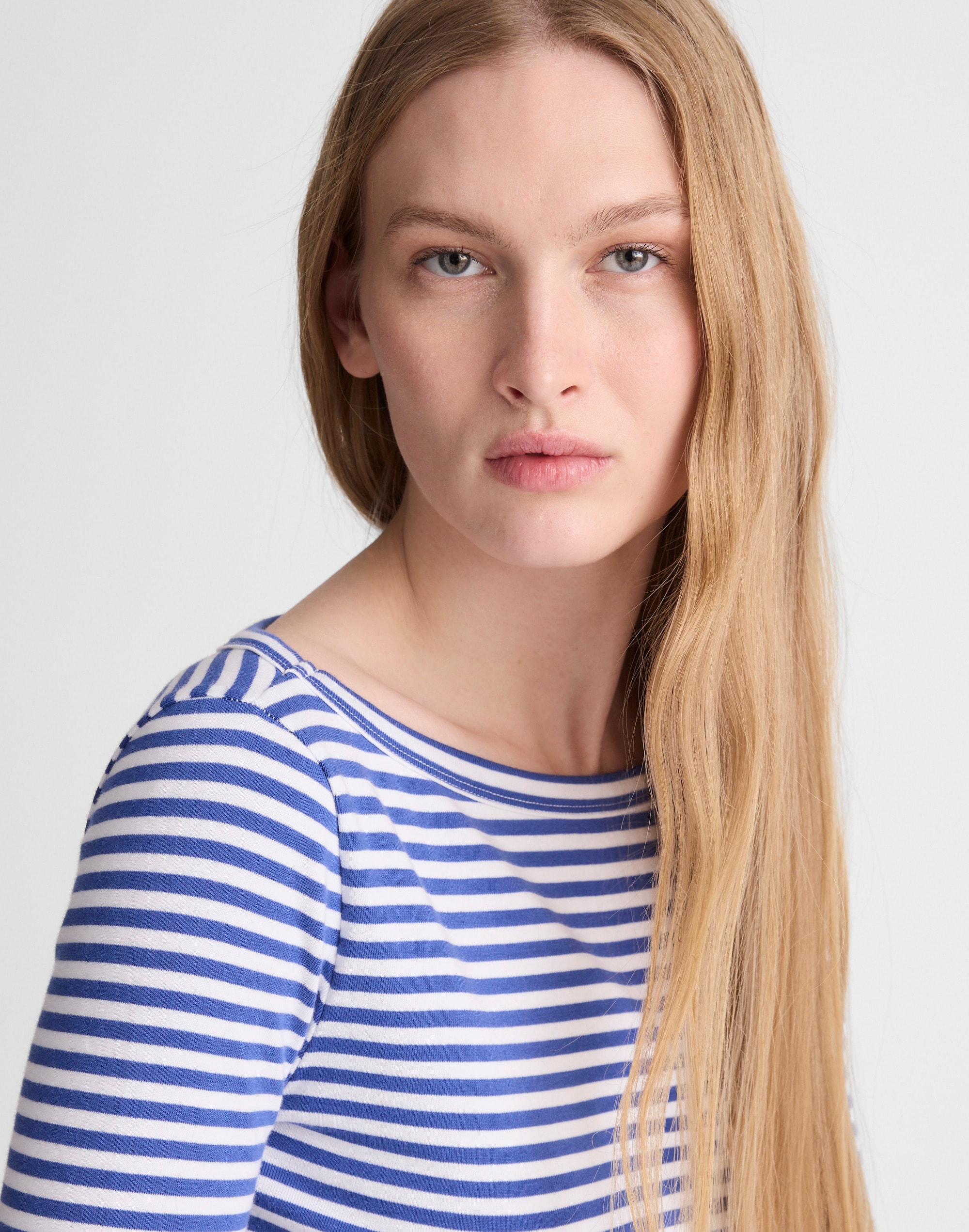 The '90s Boatneck Tee in Compact Cotton