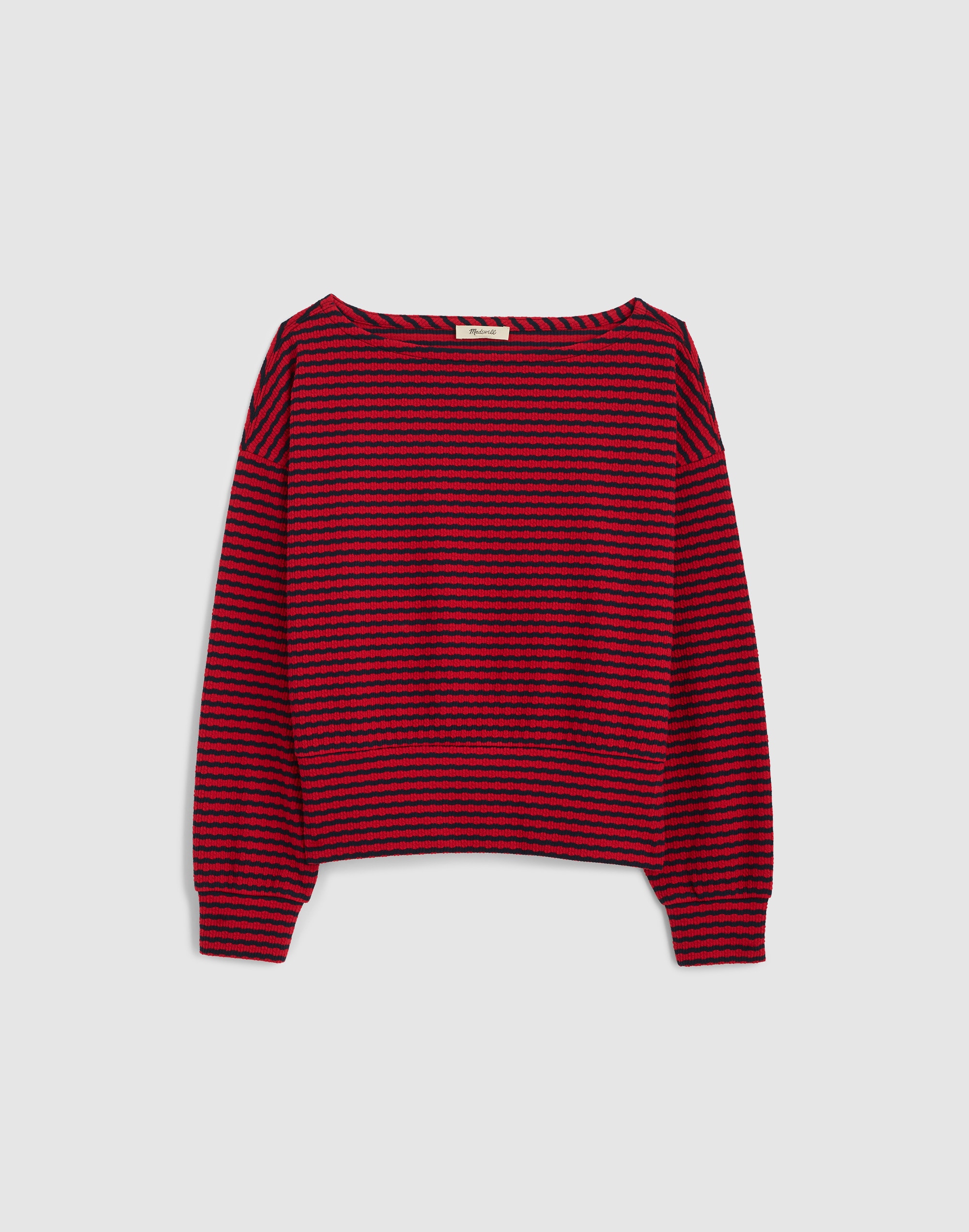 textural-stitch boatneck top