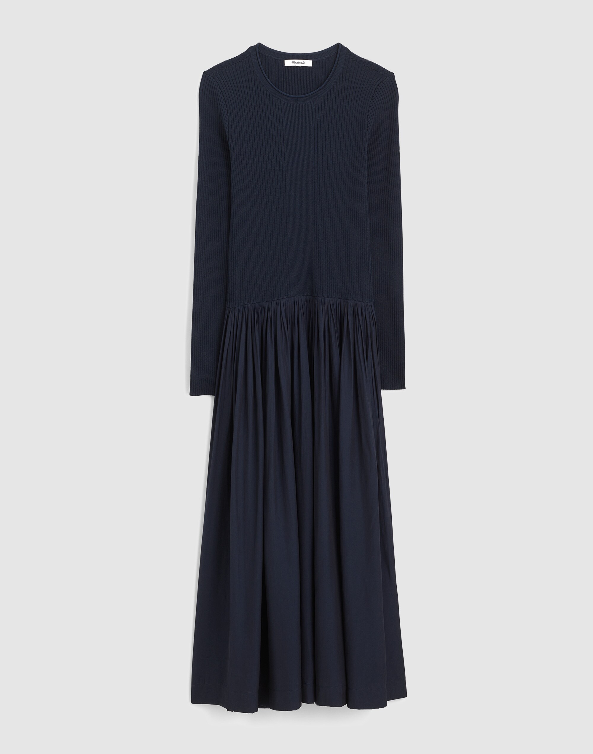 Ribbed Scoopneck Midi Dress