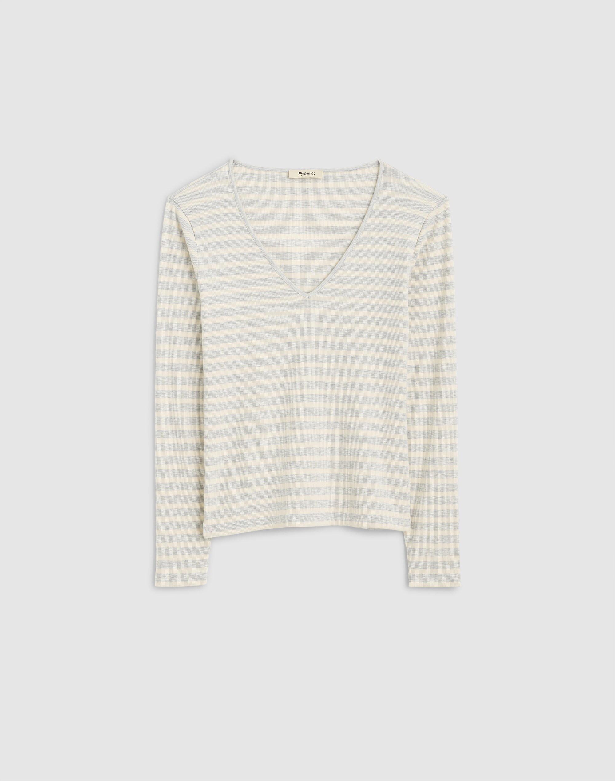 The 9-9 V-Neck Long-Sleeve Tee in LuxeRib