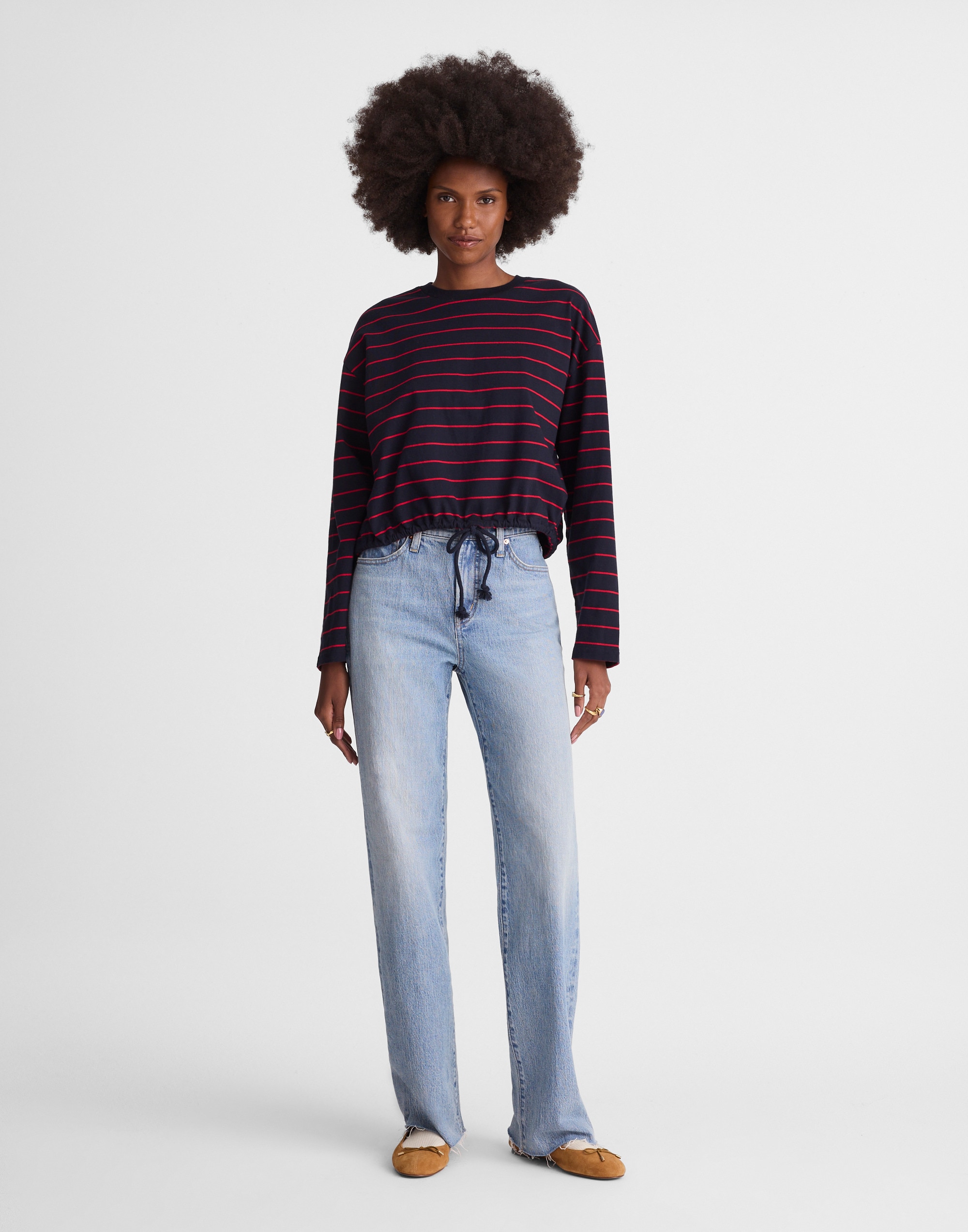 The Perfect Tie-Waist Tee in Allday Jersey