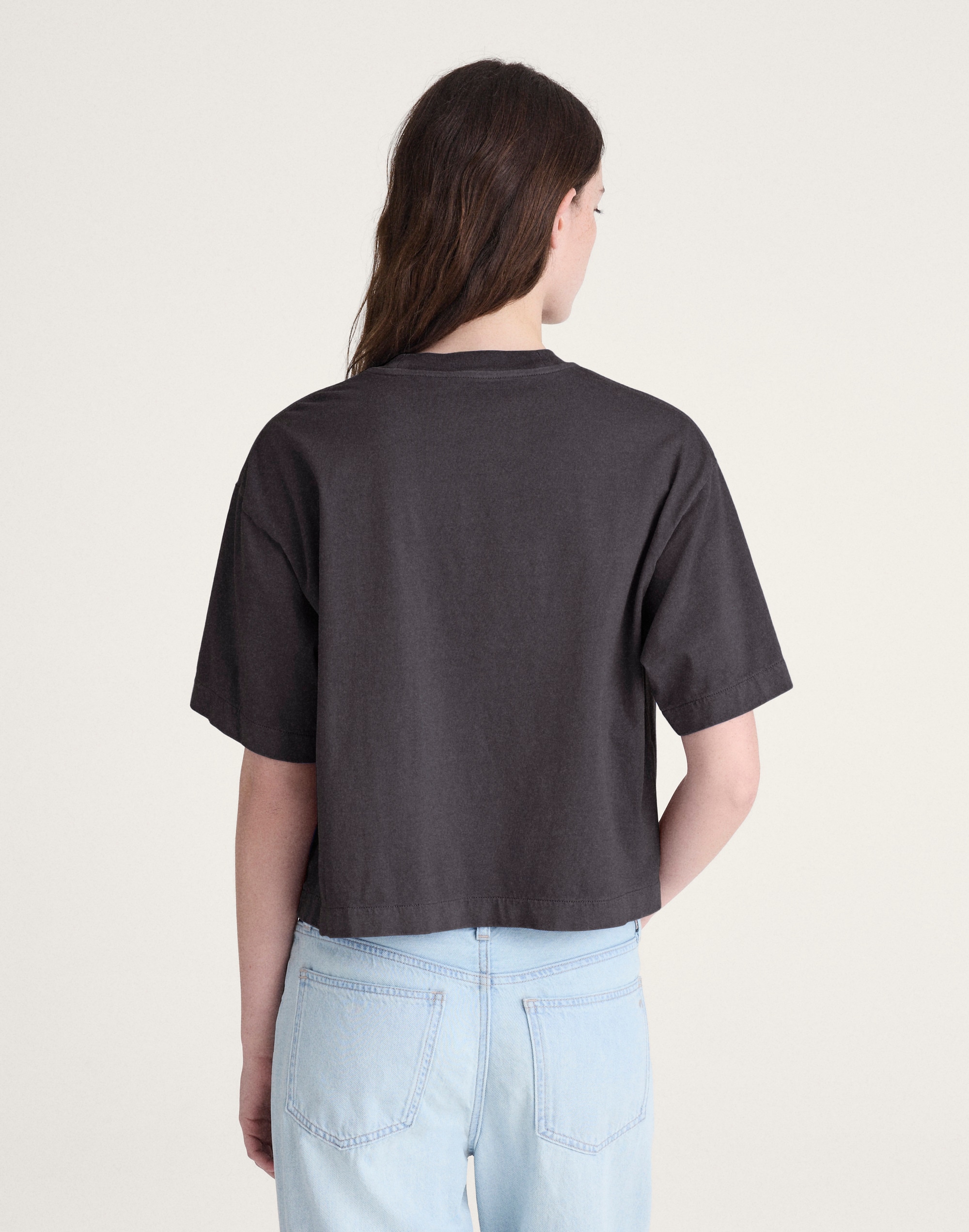 The Boxy Crop Tee in Allday Jersey