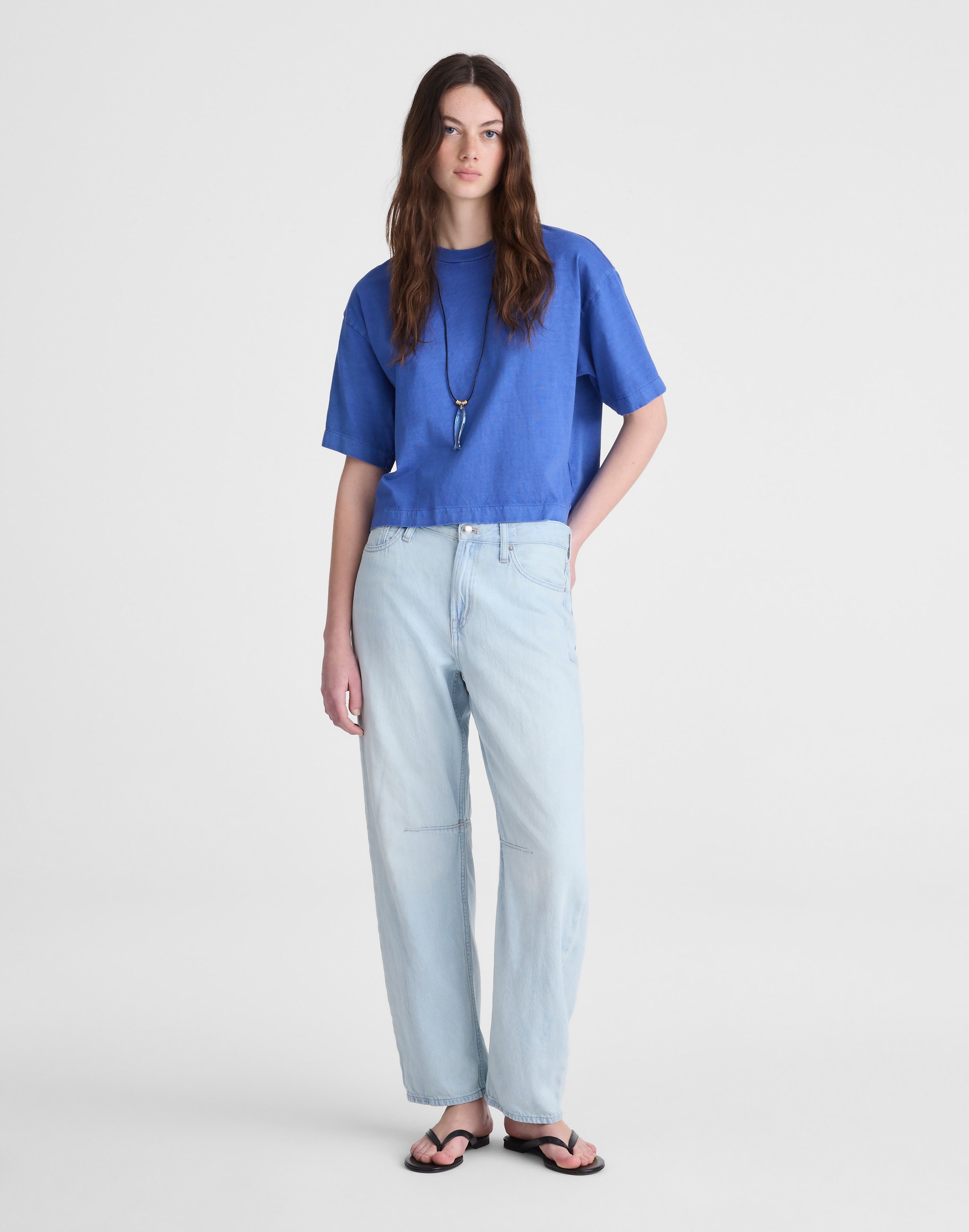 The Boxy Crop Tee in Allday Jersey