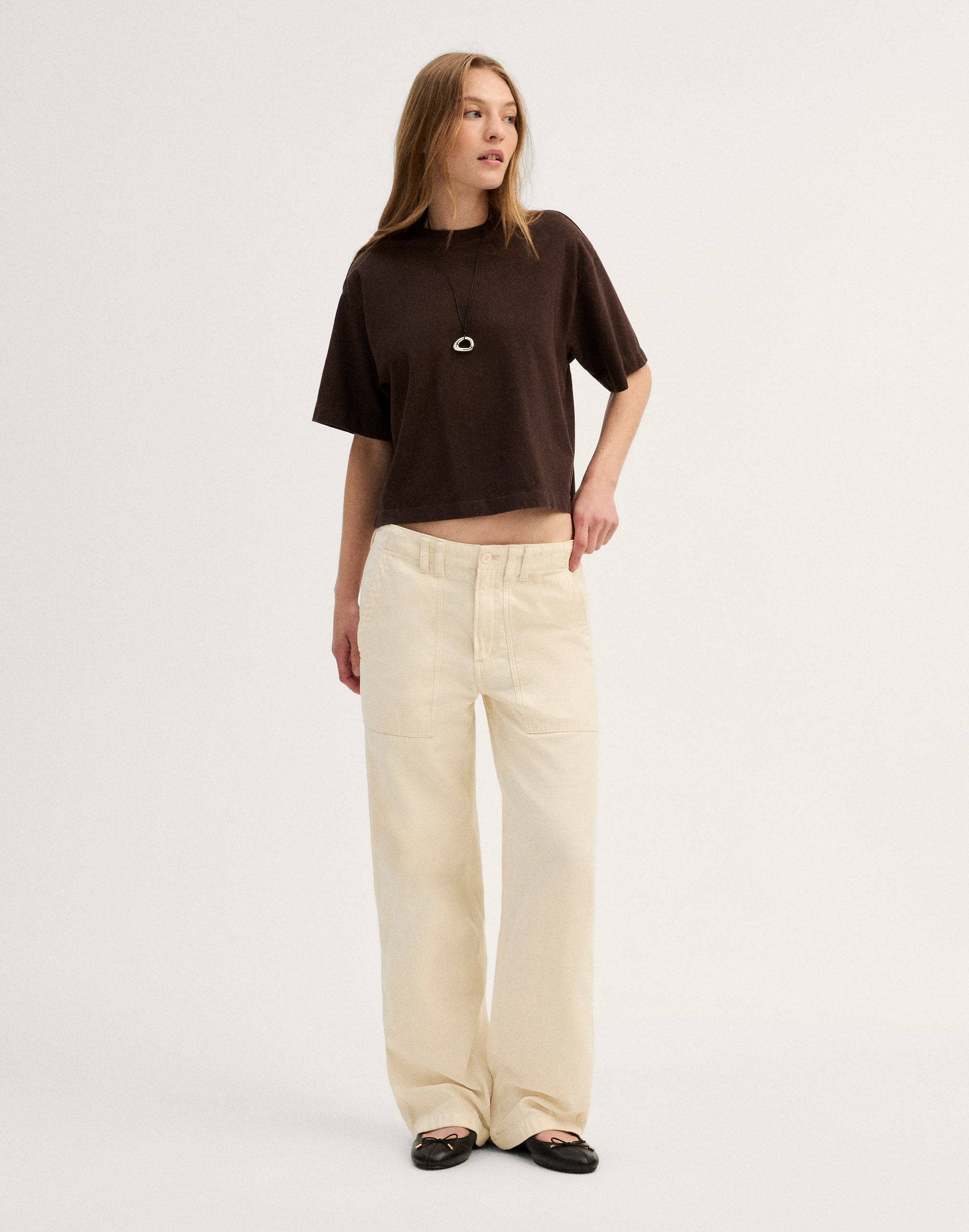 The Boxy Crop Tee in Allday Jersey