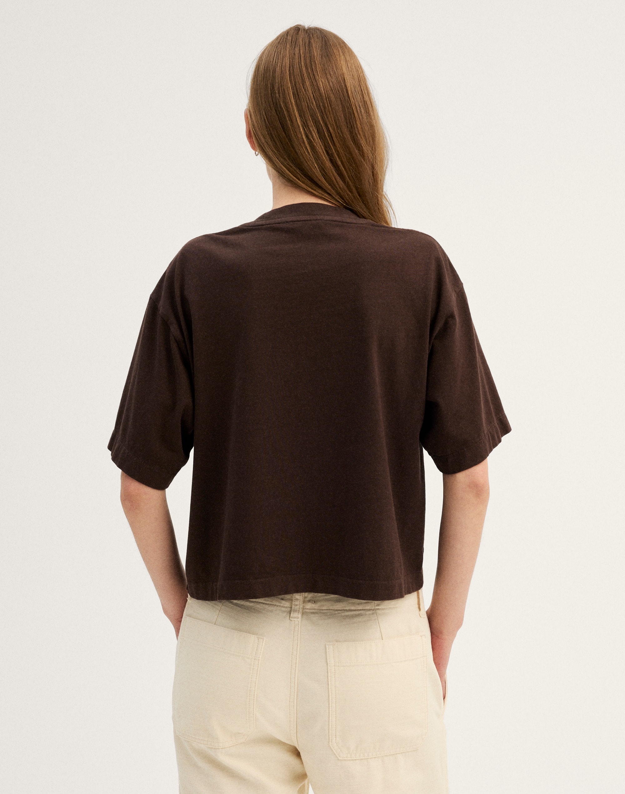 The Boxy Crop Tee in Allday Jersey