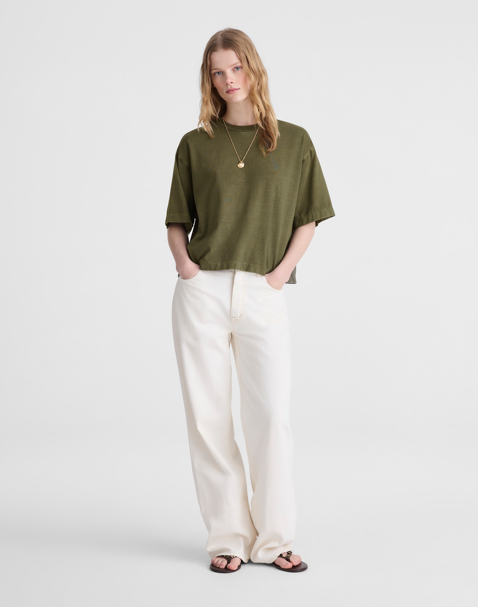 The Boxy Crop Tee in Allday Jersey