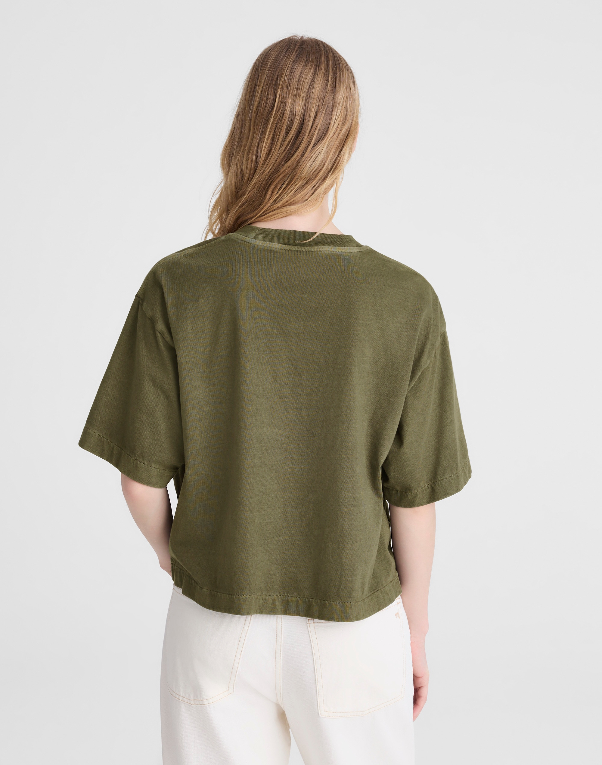 The Boxy Crop Tee in Allday Jersey