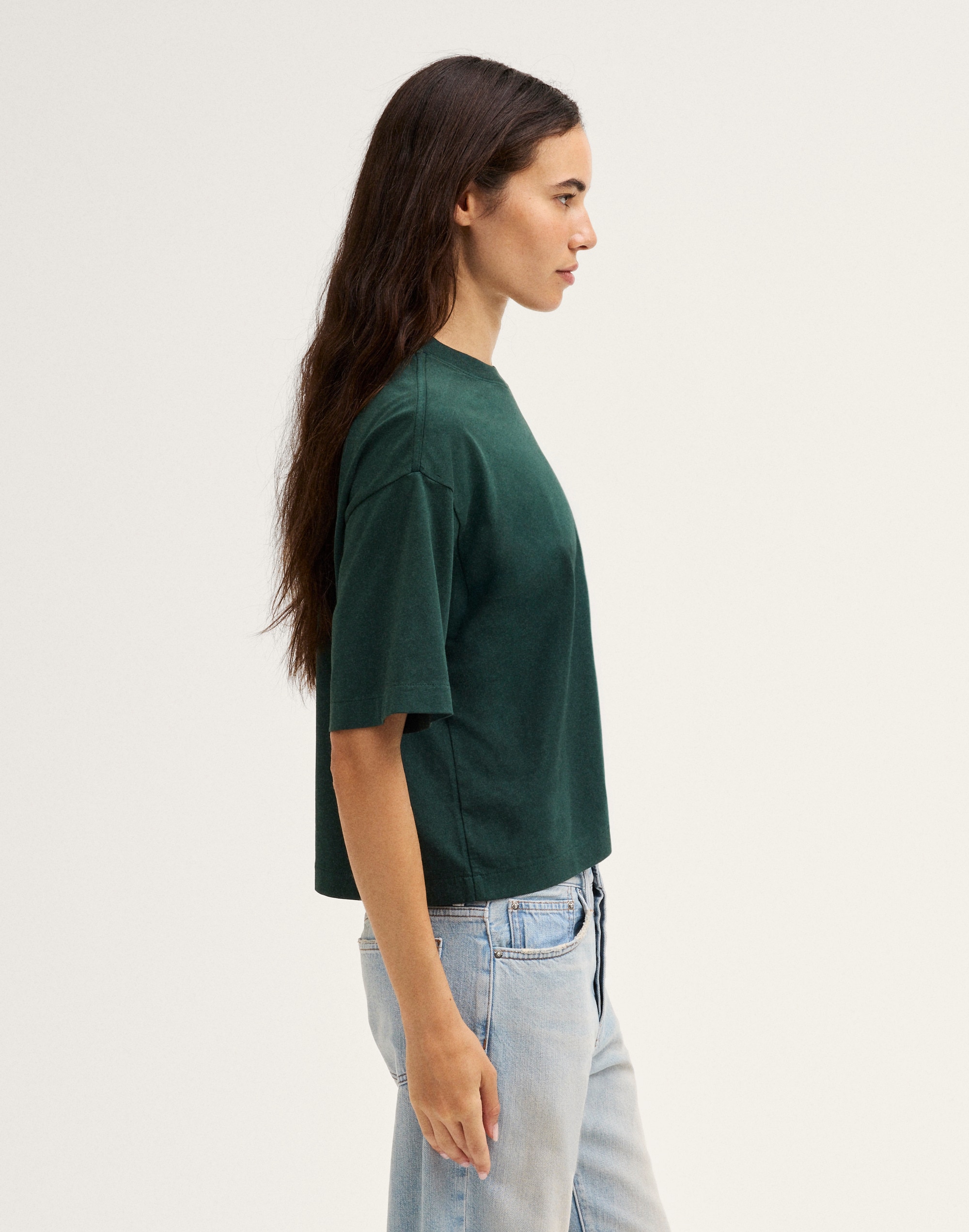 The Boxy Crop Tee in Allday Jersey Alternate Image 3
