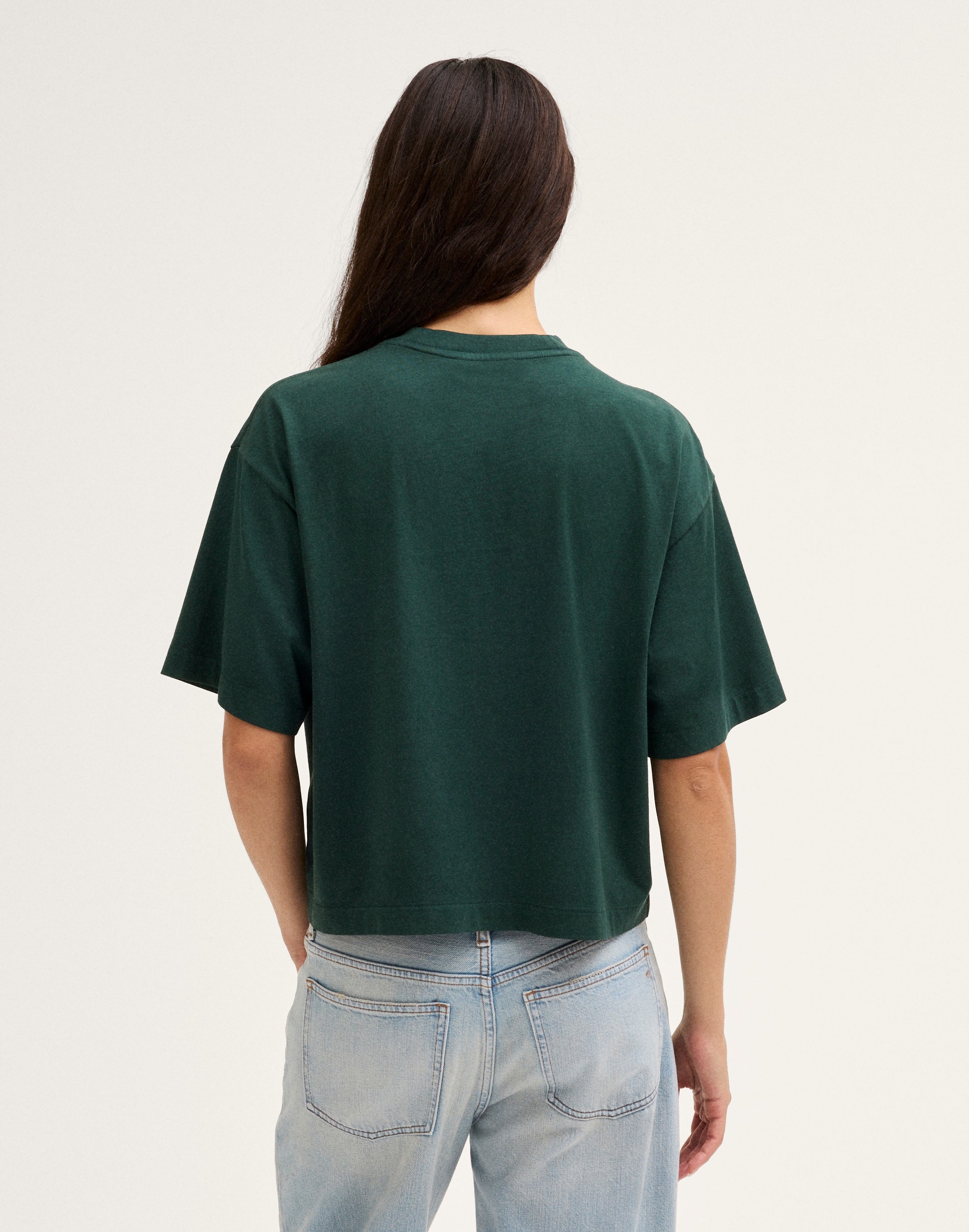 The Boxy Crop Tee in Allday Jersey Alternate Image 4