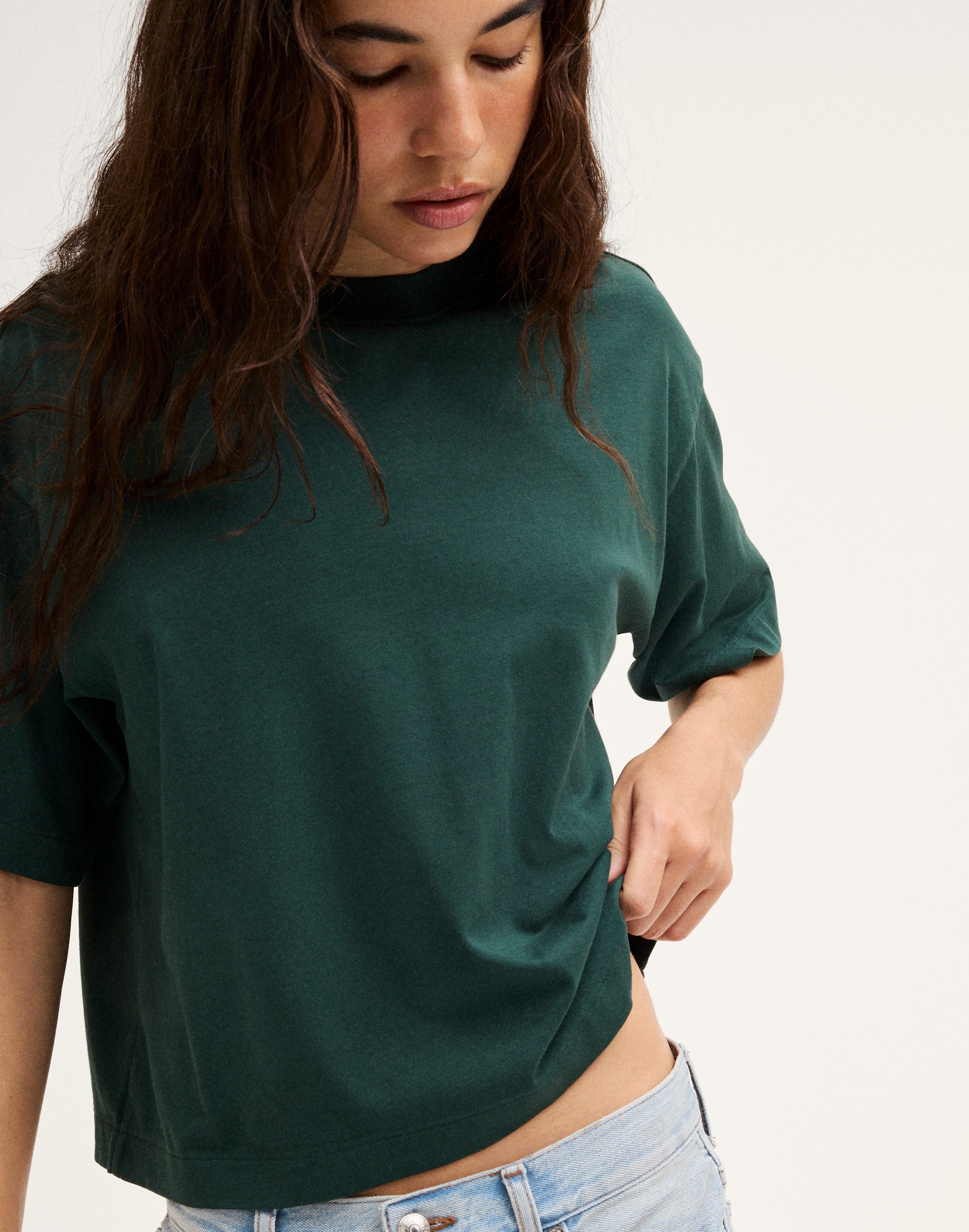 The Boxy Crop Tee in Allday Jersey Alternate Image 5