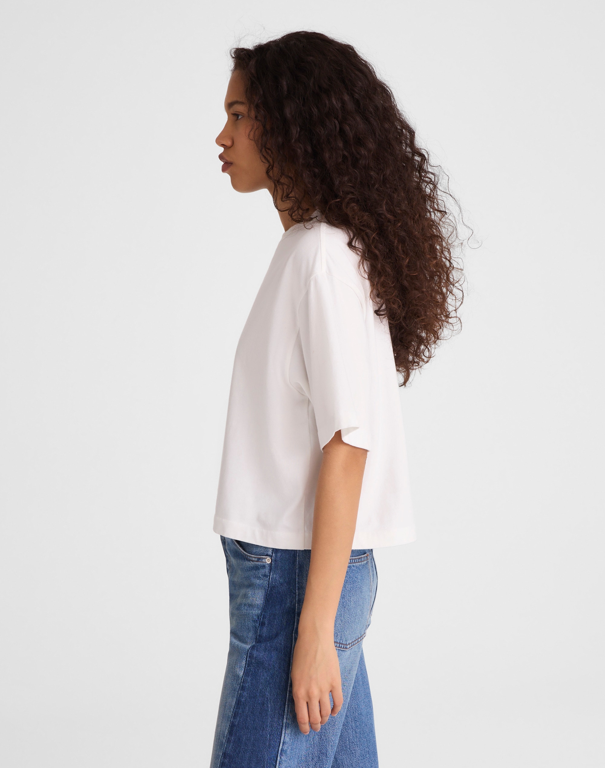 The Boxy Crop Tee in Allday Jersey