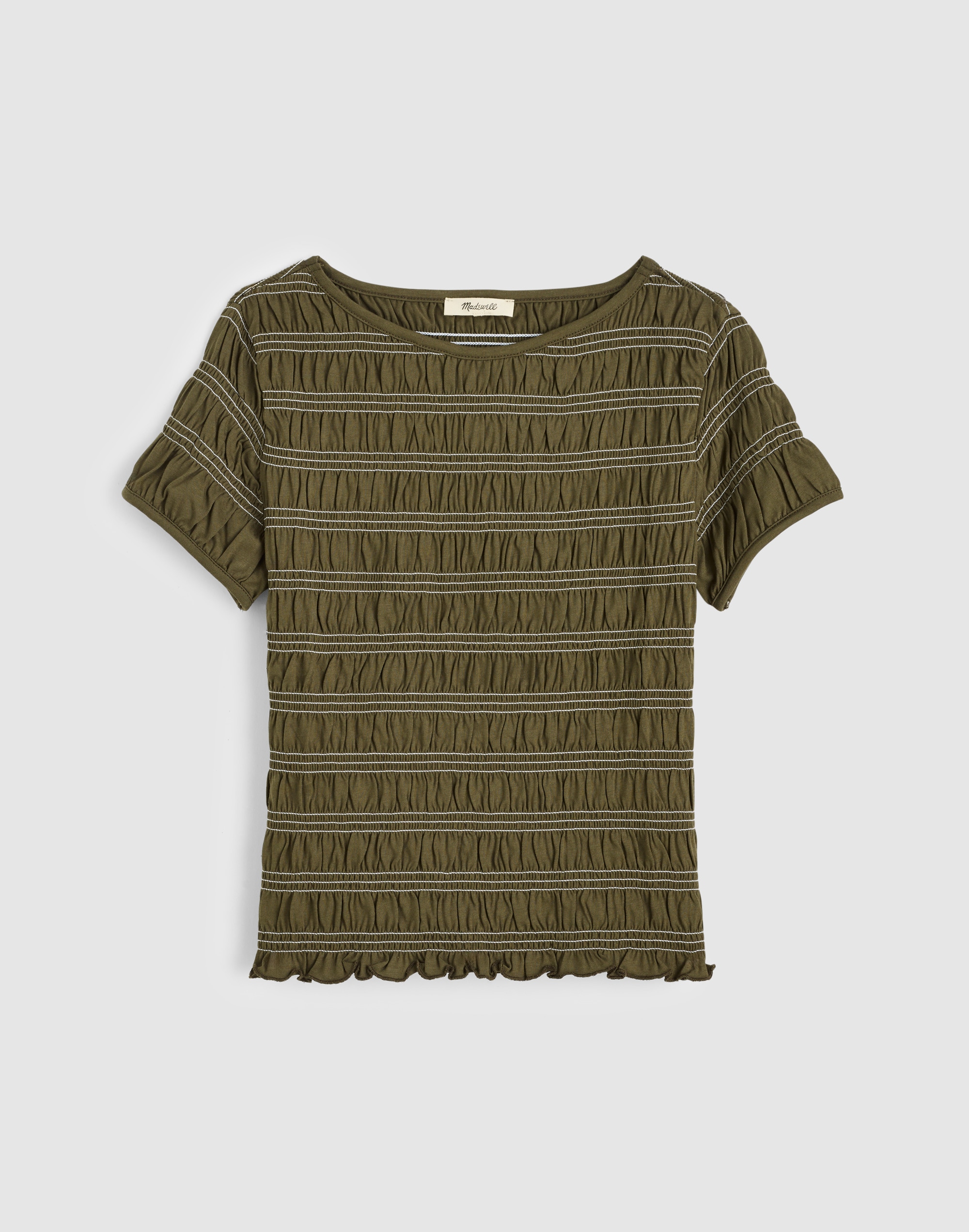 Smocked Short-Sleeve Top