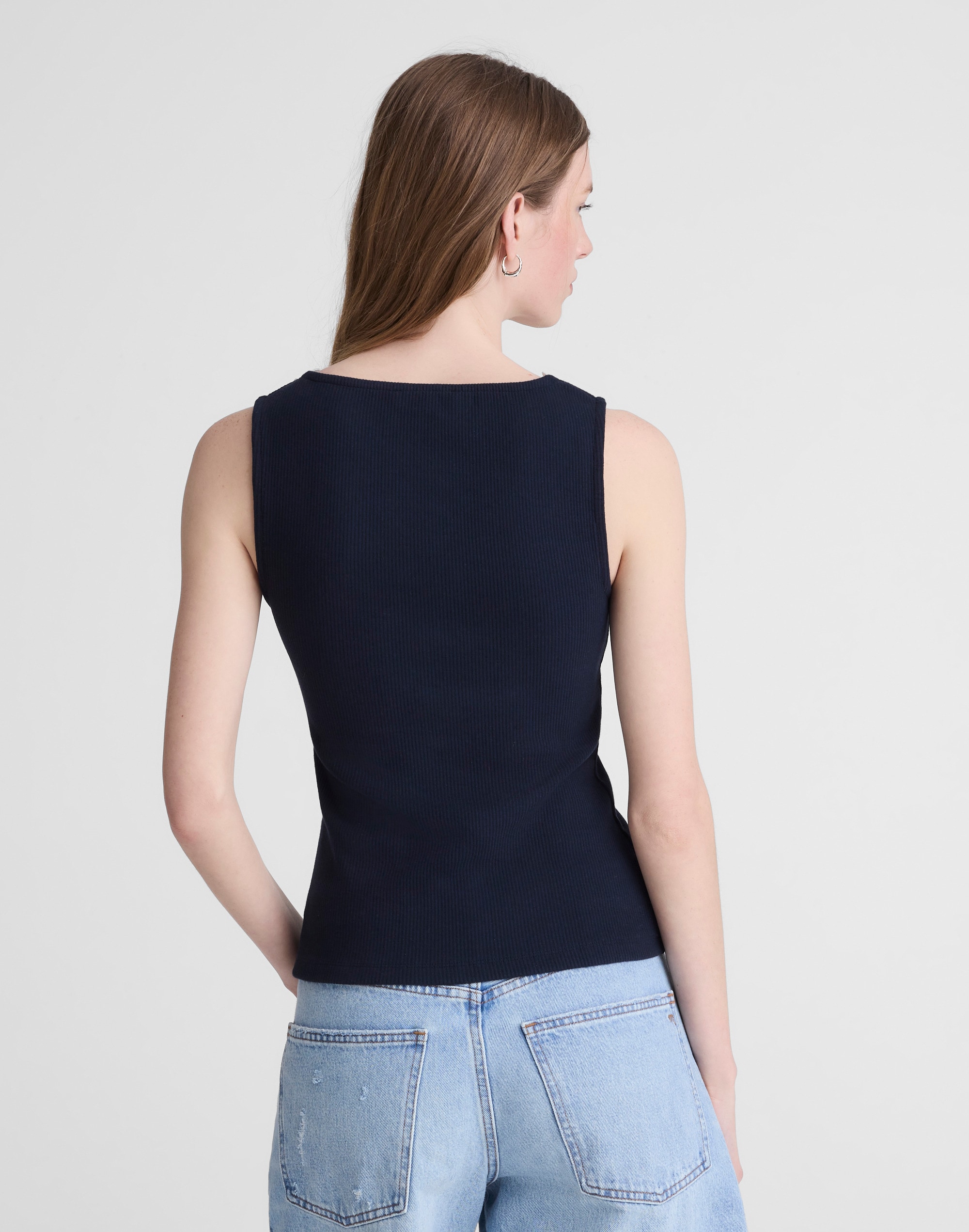 Lace-Trim V-Neck Tank