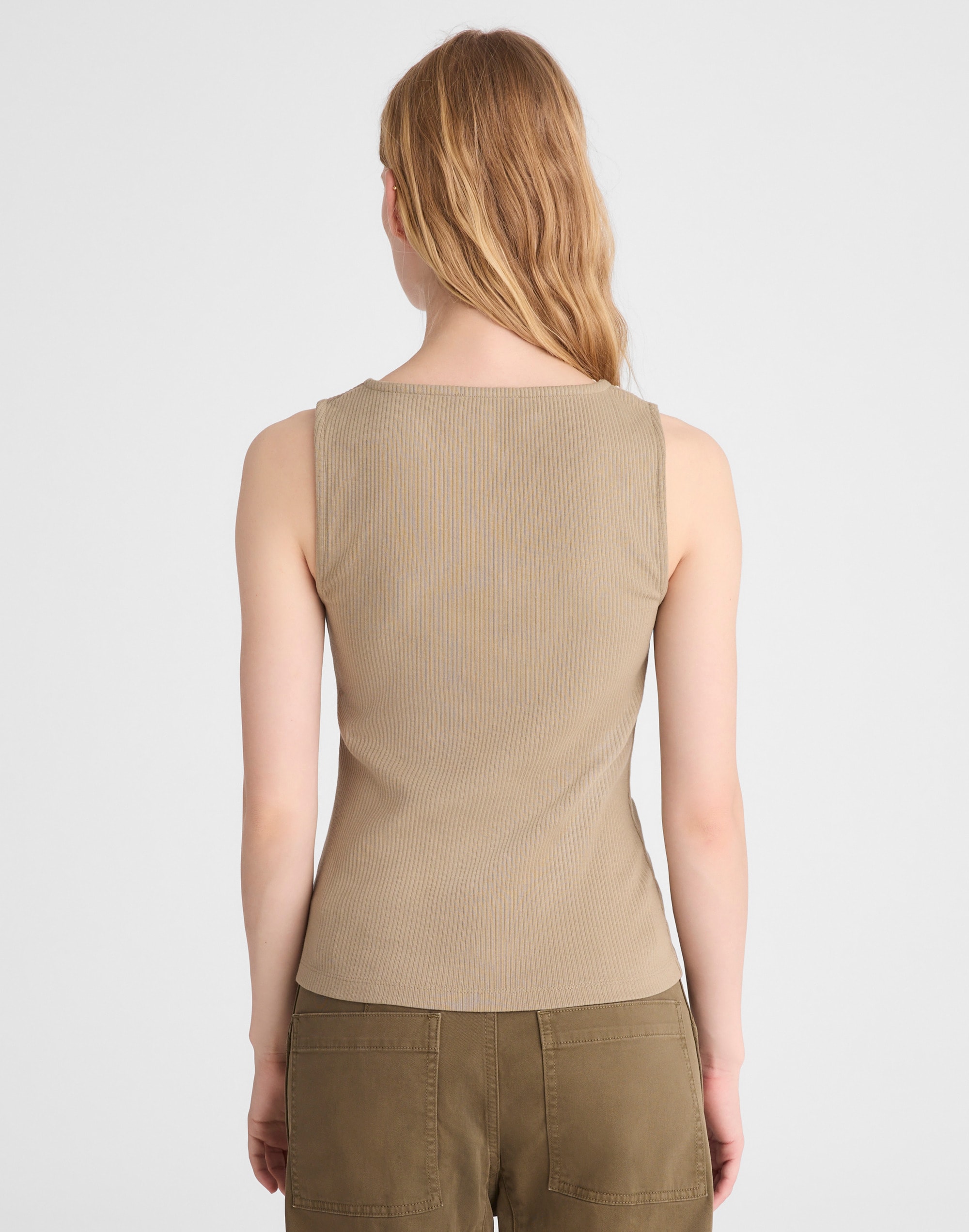 Lace-Trim V-Neck Tank