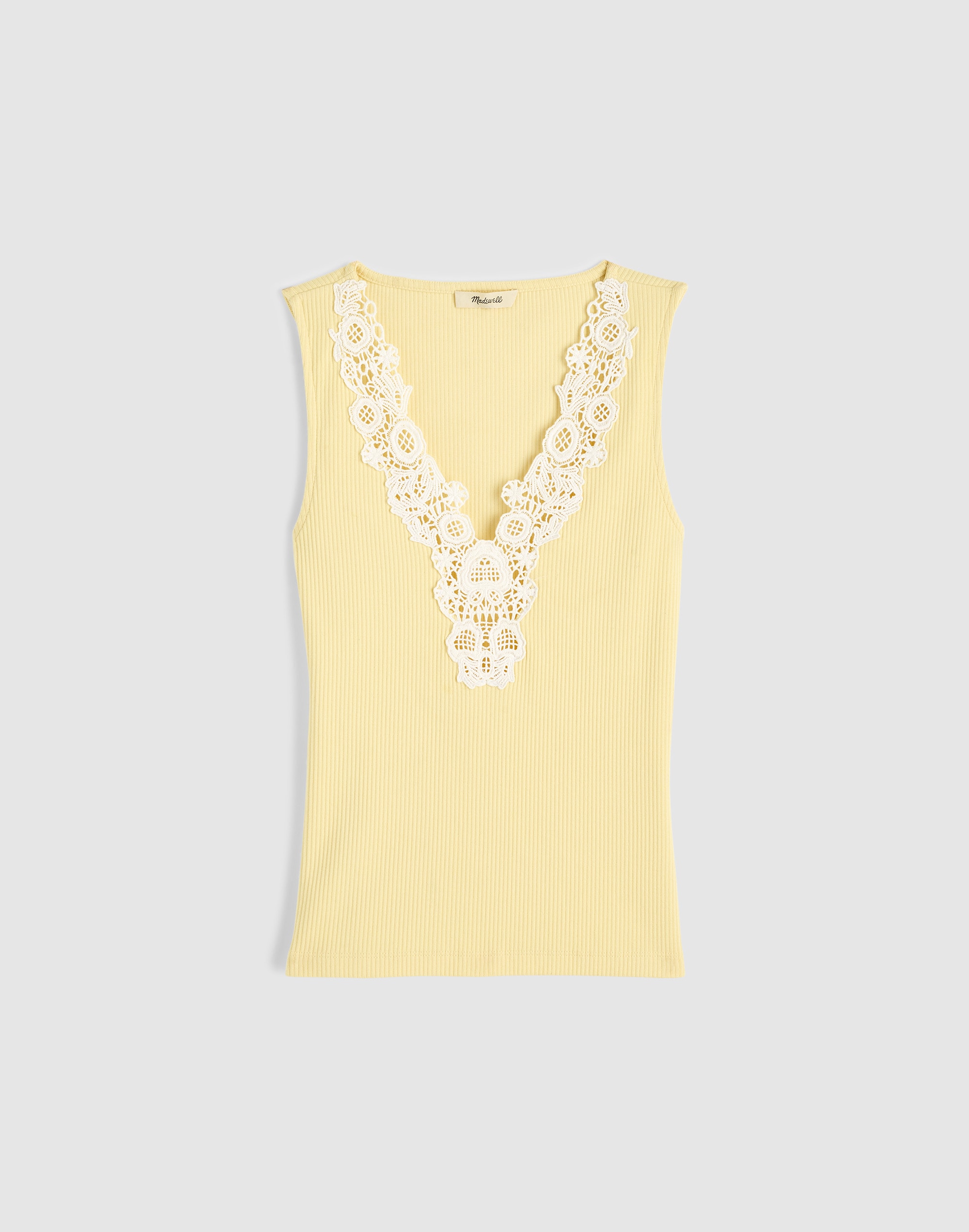 Lace-Trim V-Neck Tank