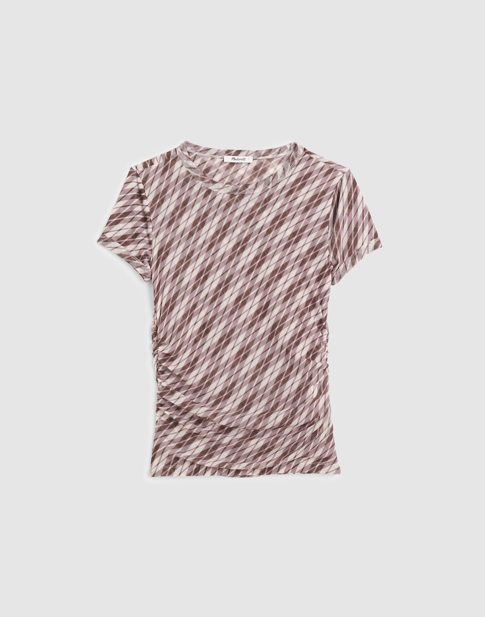 Ruched Cap-Sleeve Tee