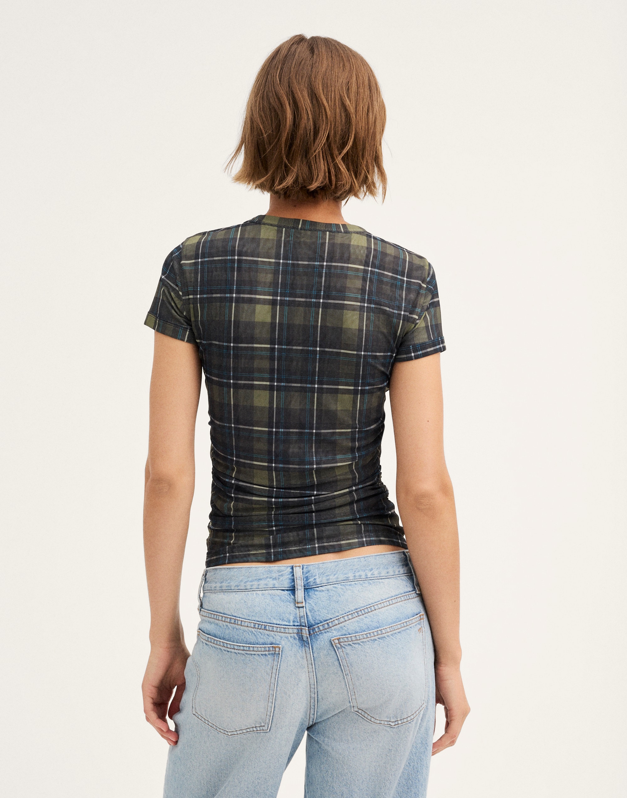 Ruched Cap-Sleeve Tee