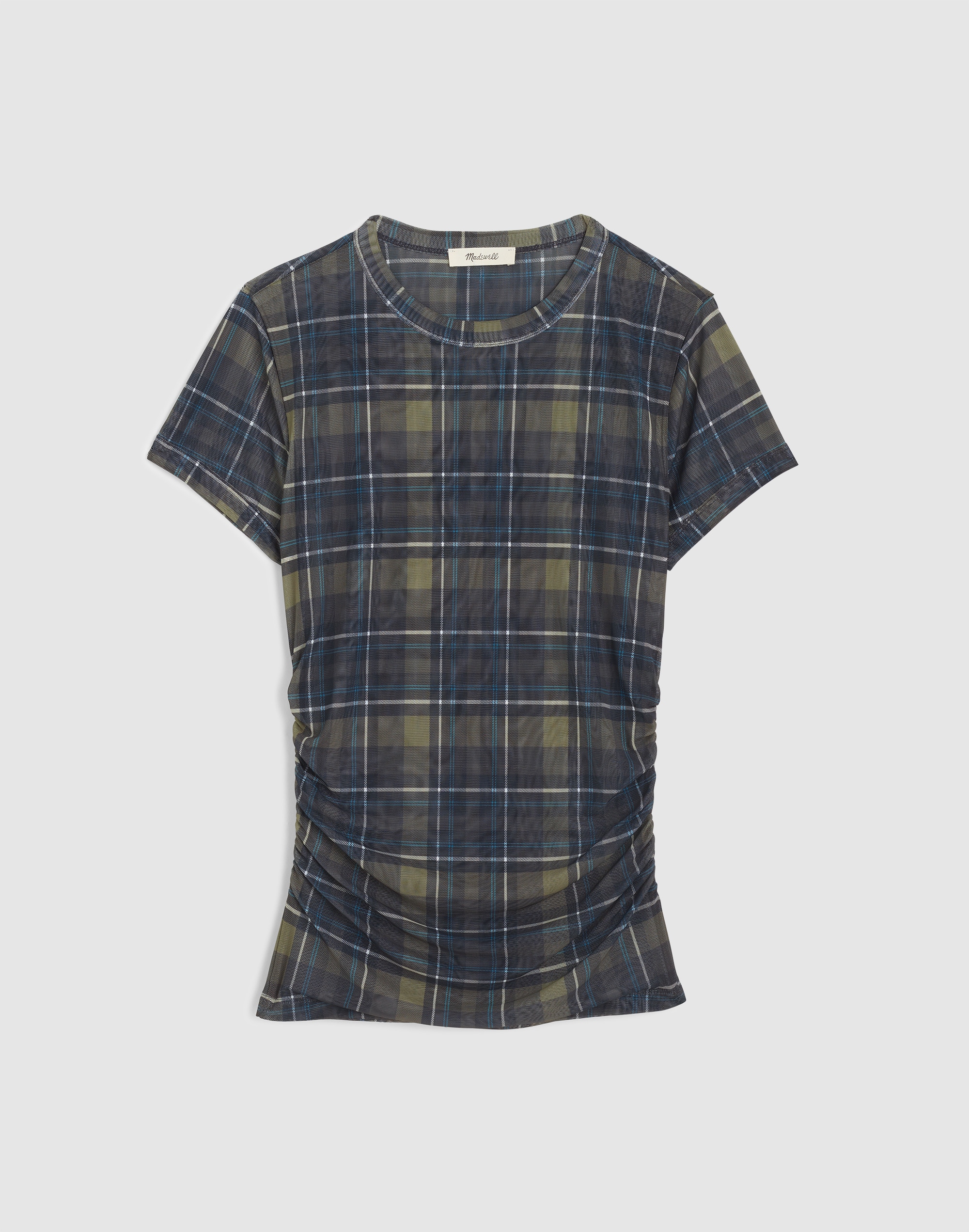 Ruched Cap-Sleeve Tee