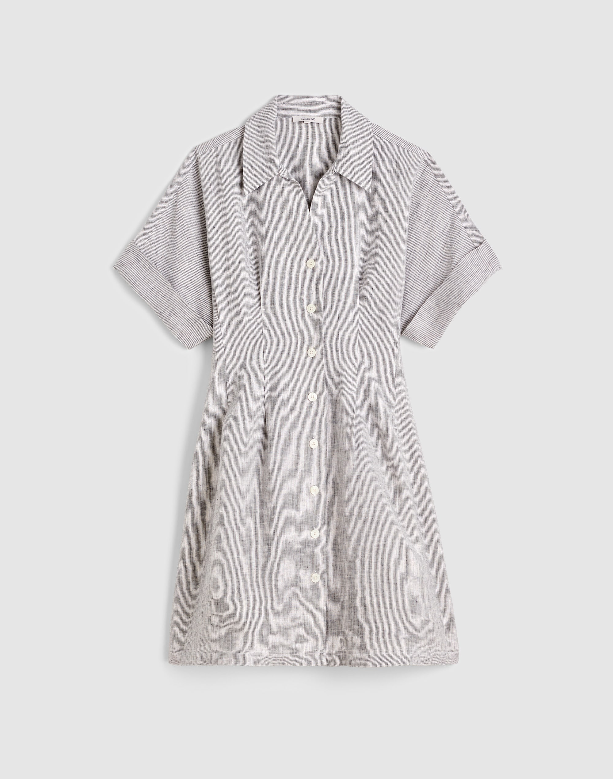 The Perry Mini Shirtdress in 100% Linen