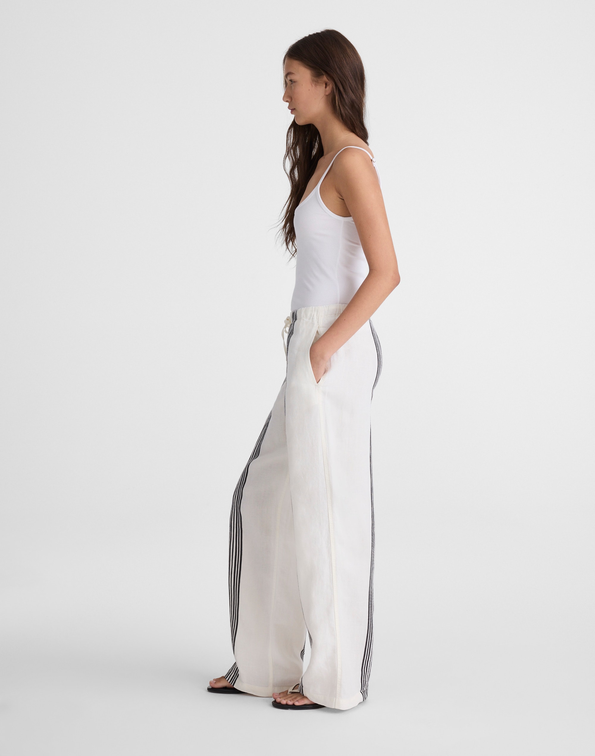 Pull-On Pants in Linen Blend