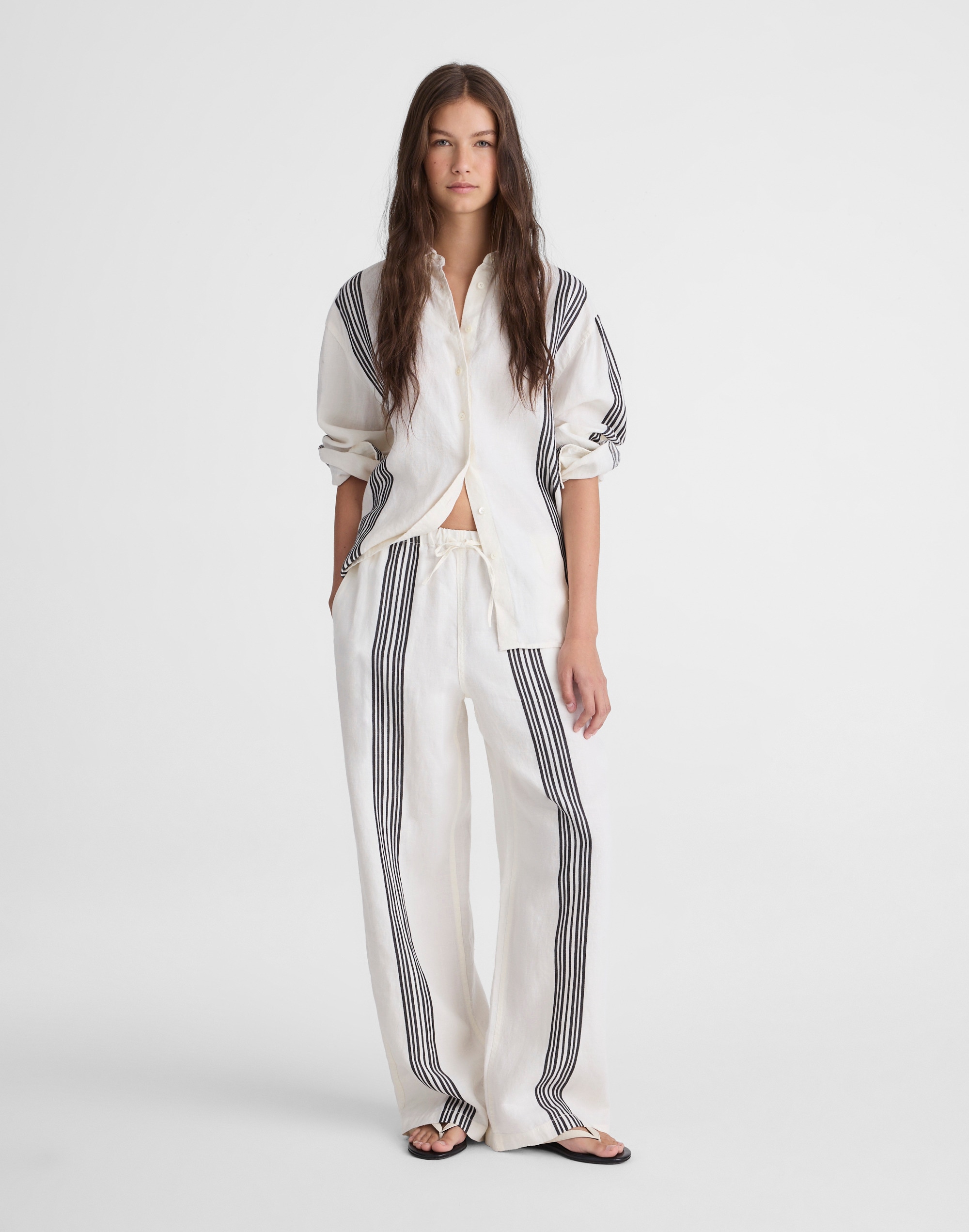 Pull-On Pants in Linen Blend from Madewell - $98