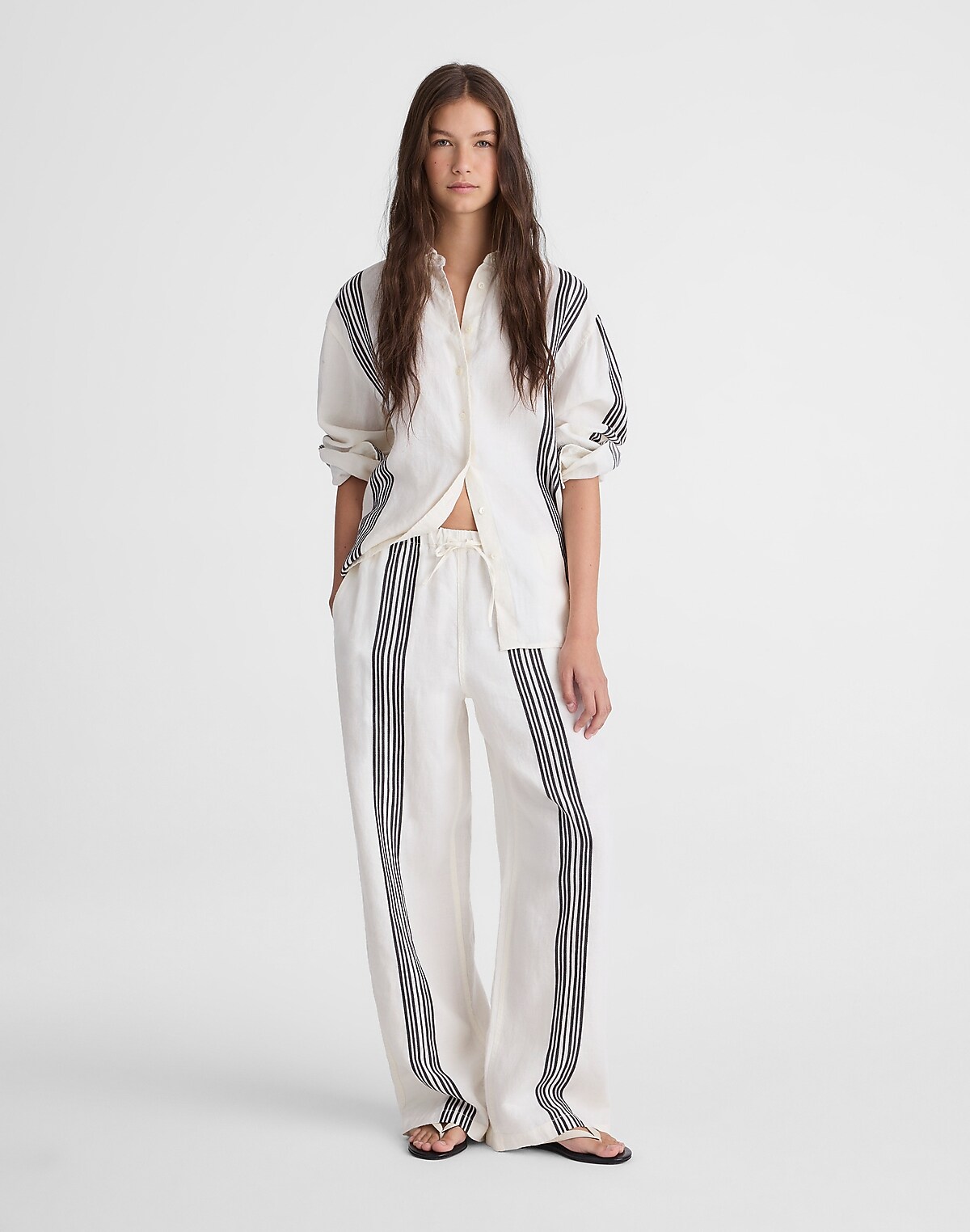 Pull-On Pants in Linen Blend