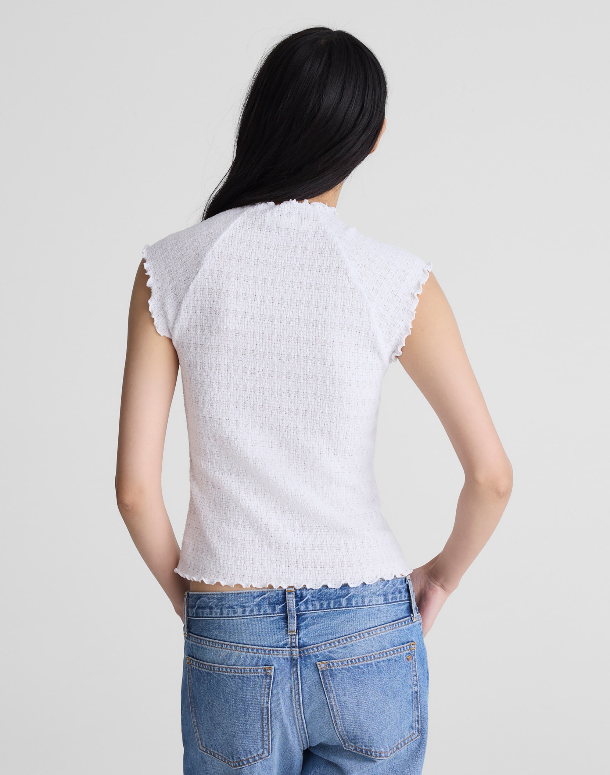 Smocked Mockneck Tank