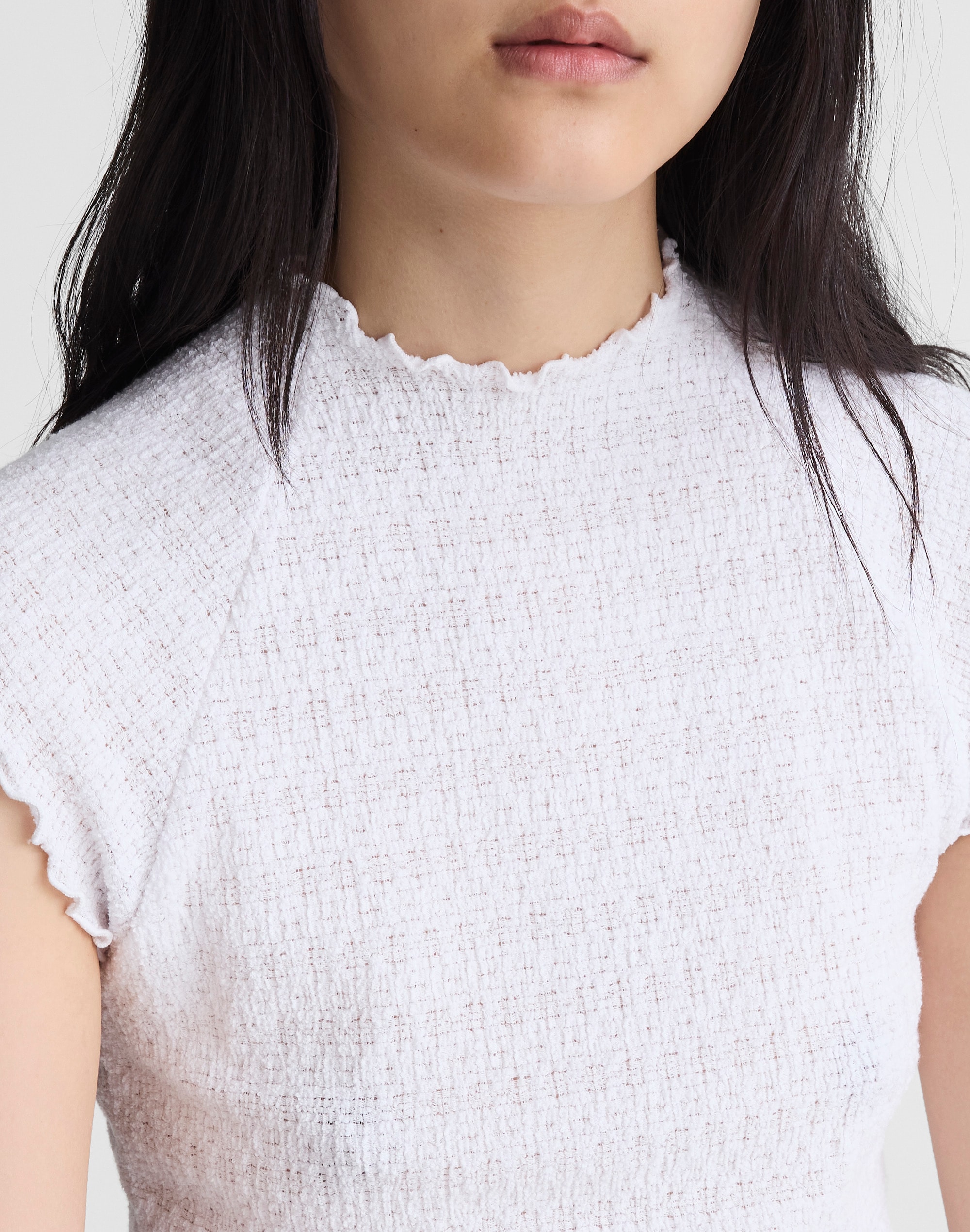 Smocked Mockneck Tank