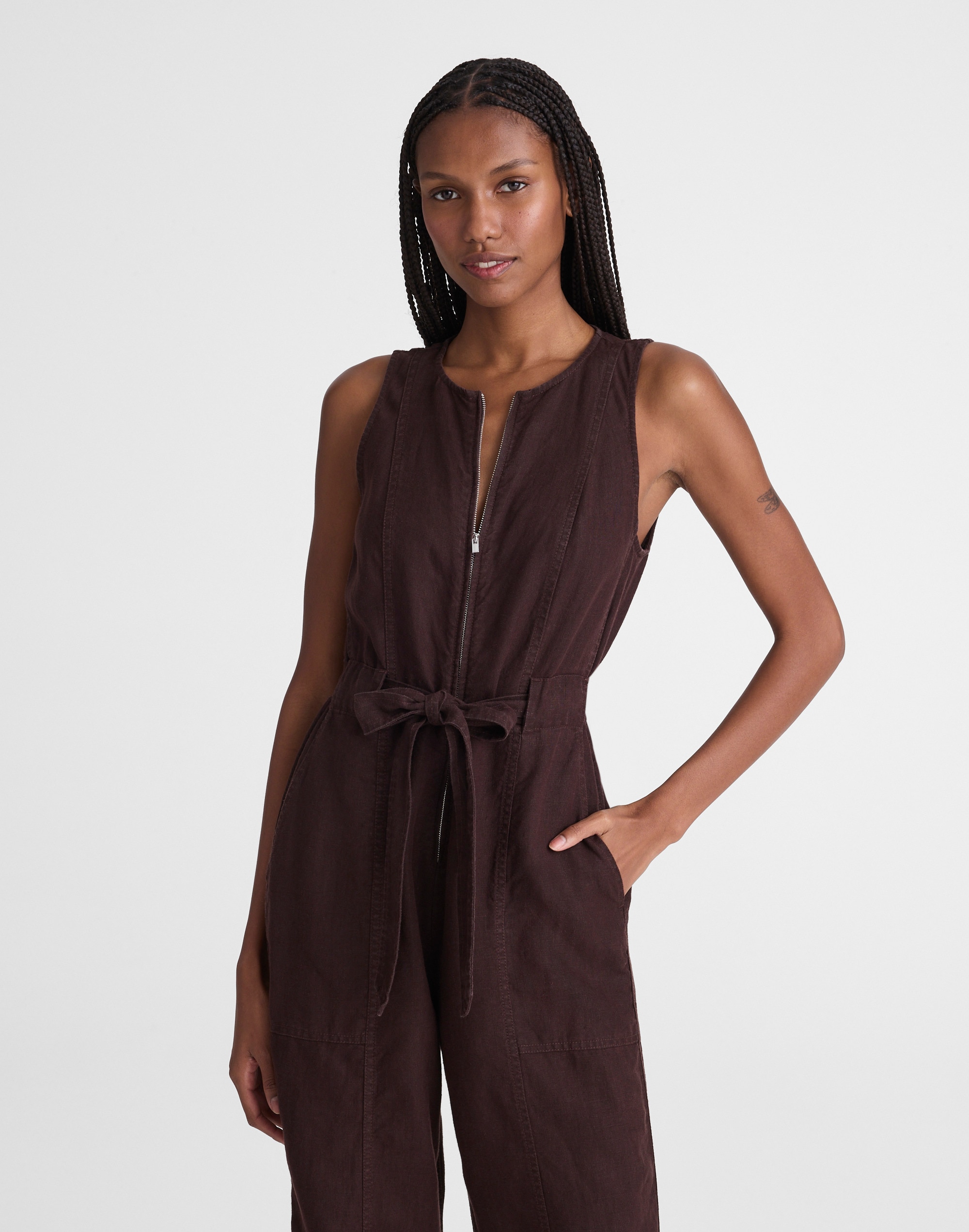 Utility Coverall Straight-Leg Jumpsuit