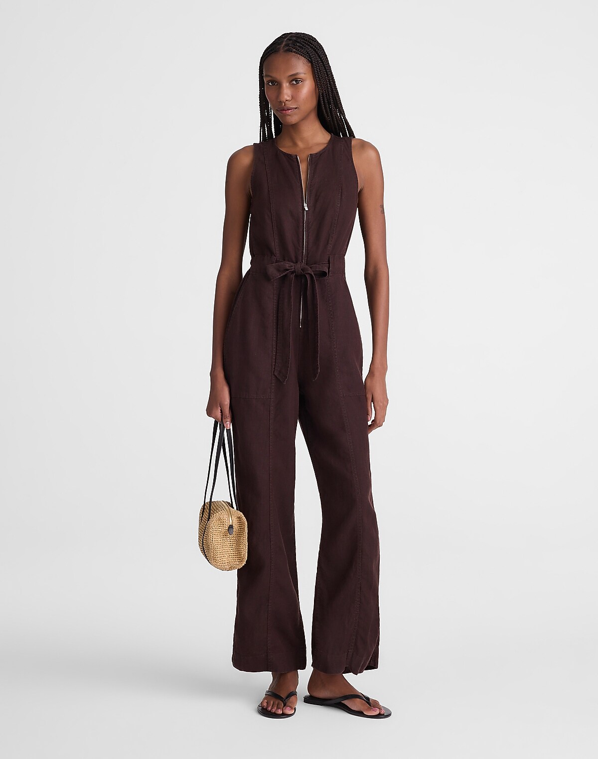 Utility Coverall Straight-Leg Jumpsuit