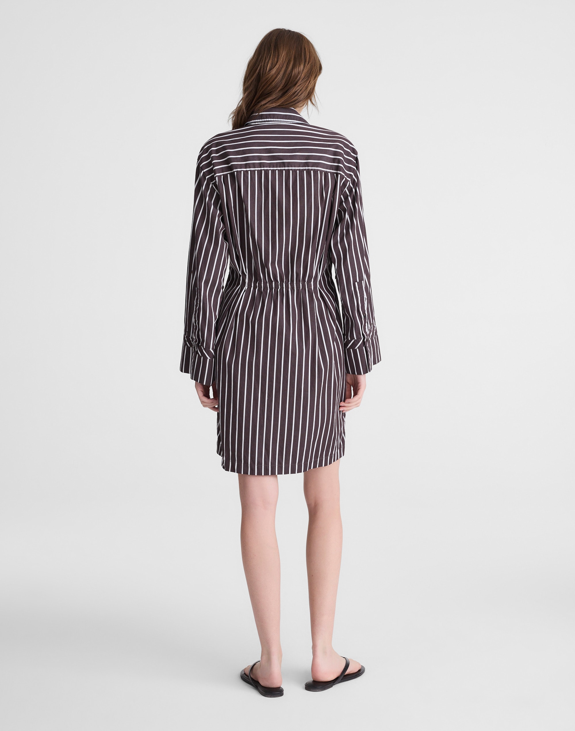 Tucked Mini Shirtdress