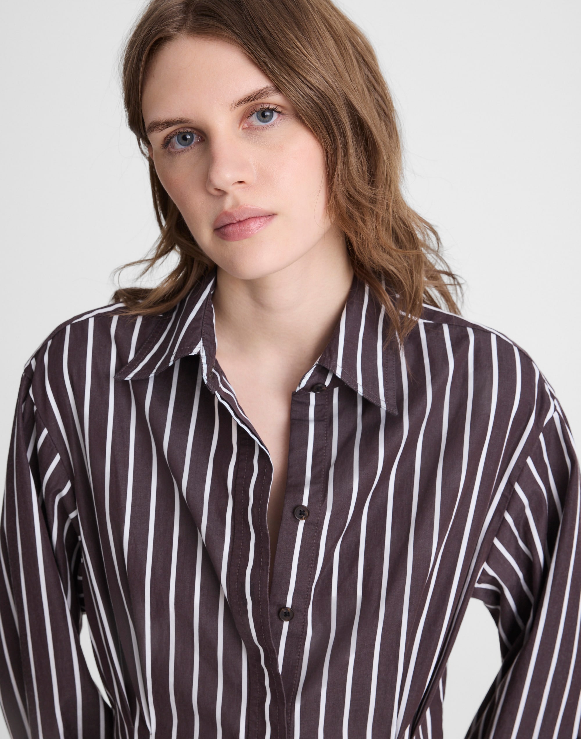 Tucked Mini Shirtdress