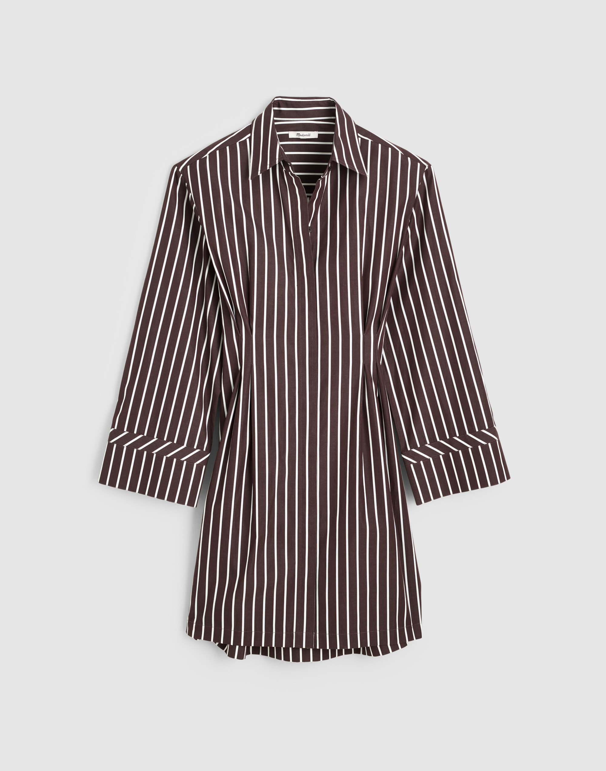 Tucked Mini Shirtdress