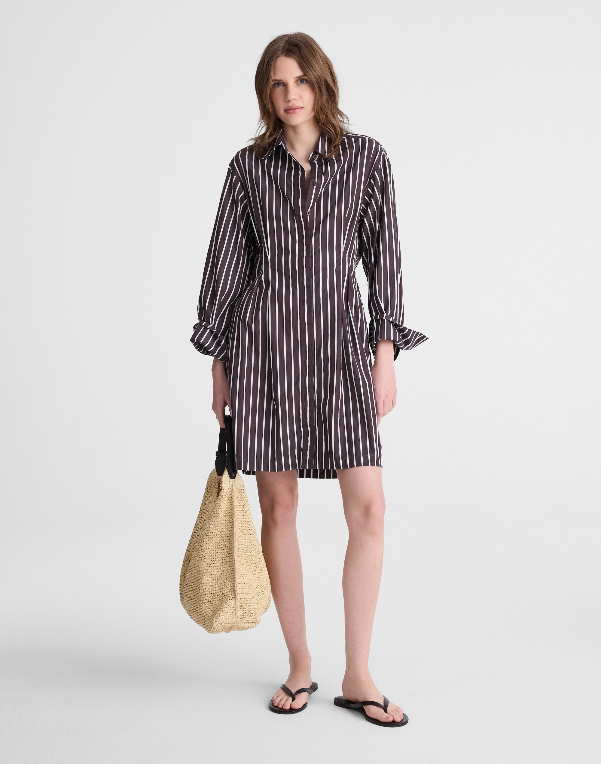 Tucked Mini Shirtdress from Madewell - $148
