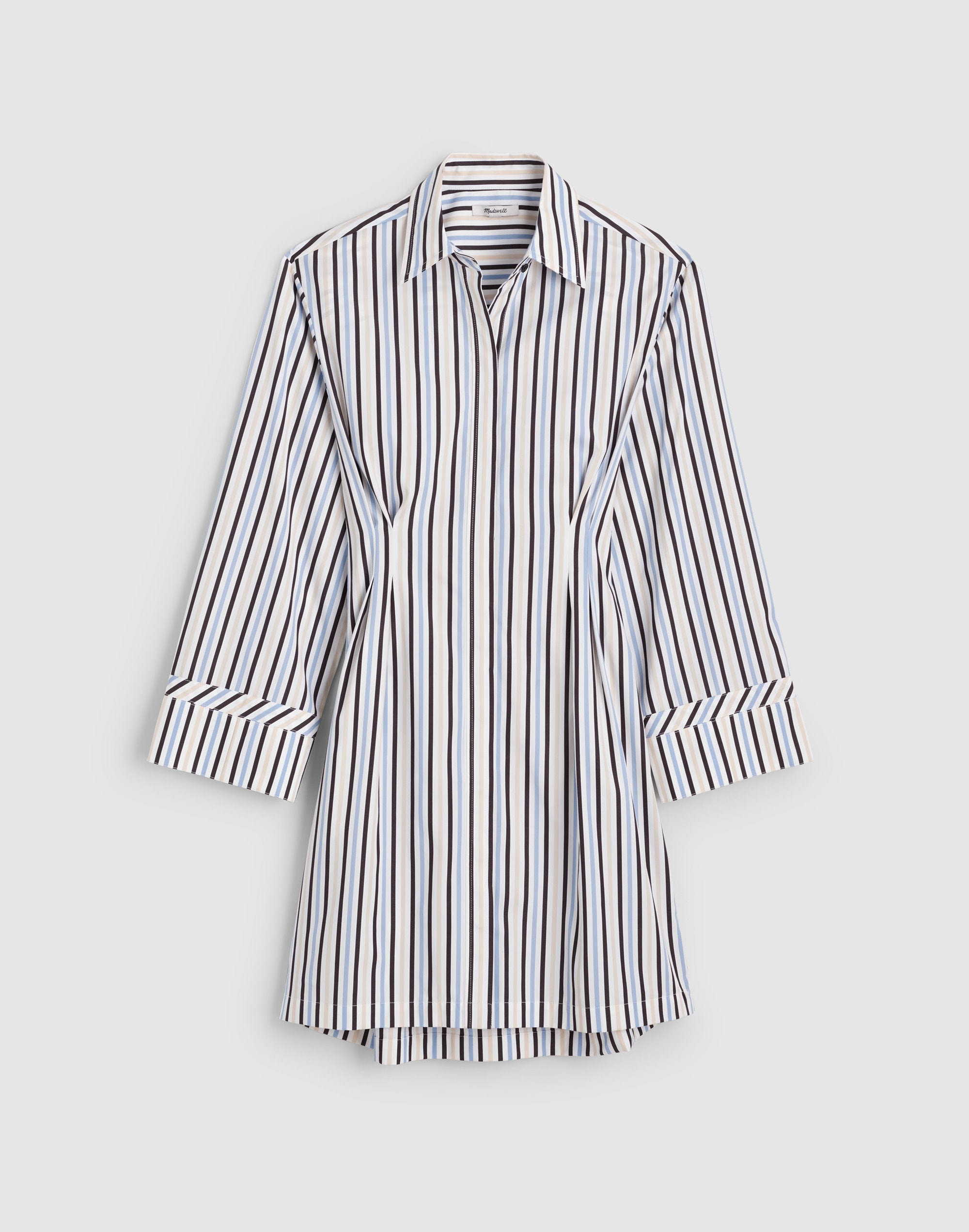 Tucked Mini Shirtdress