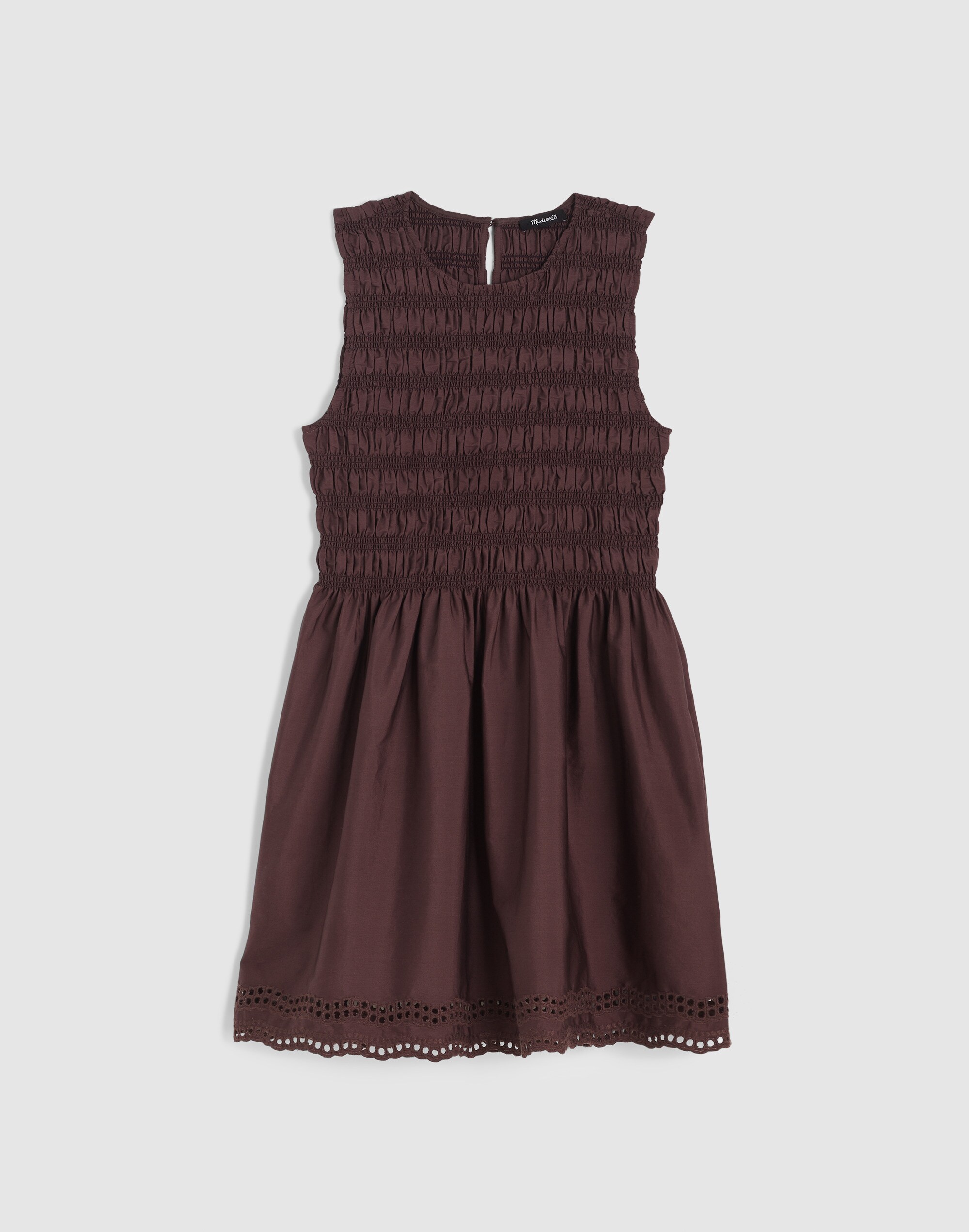 The Embroidered Melody Smocked Mini Dress